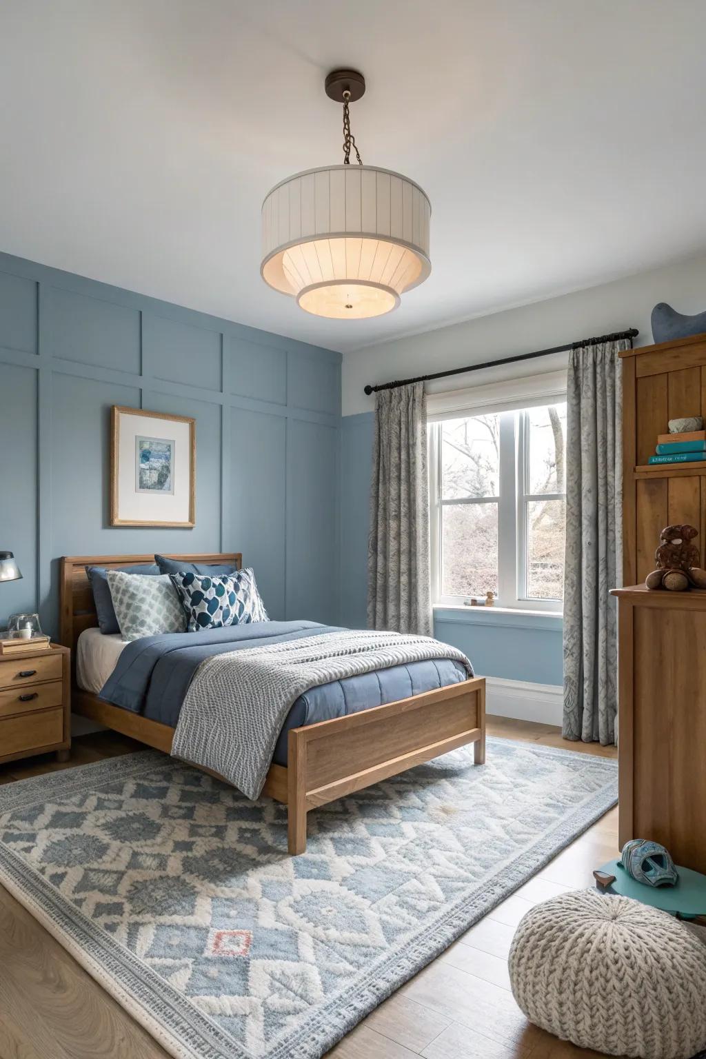 Innovative lighting brings both style and function to this vibrant space. 💡 #LightingDesign #RoomInspiration