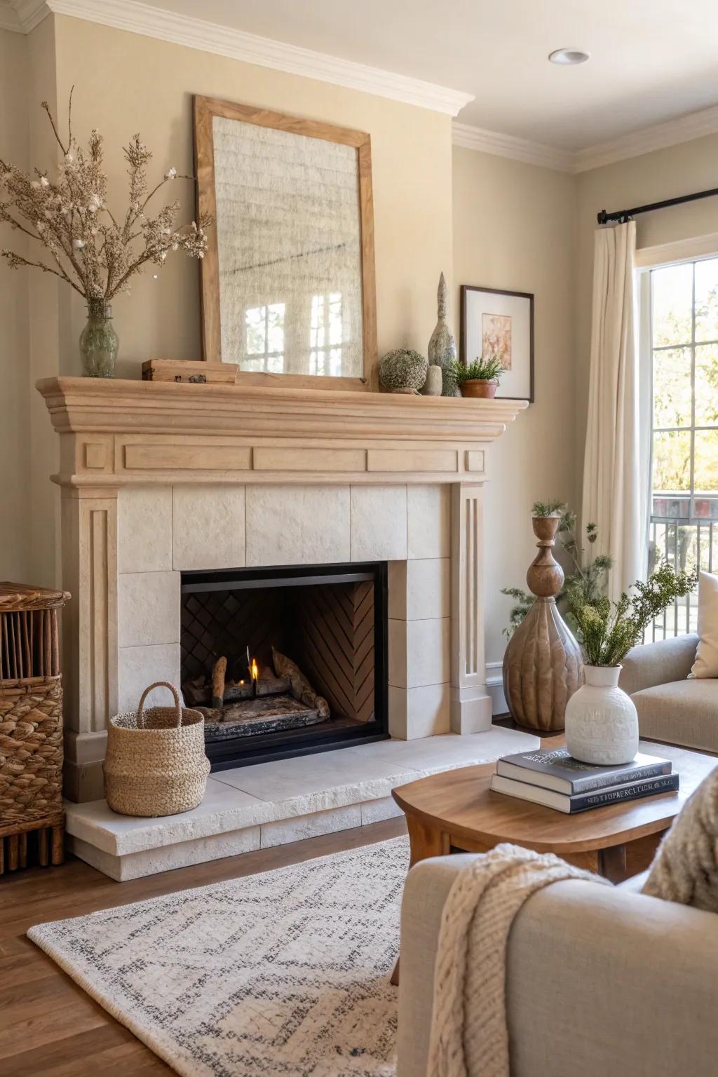 A well-decorated mantel brings focus and charm to your living room.