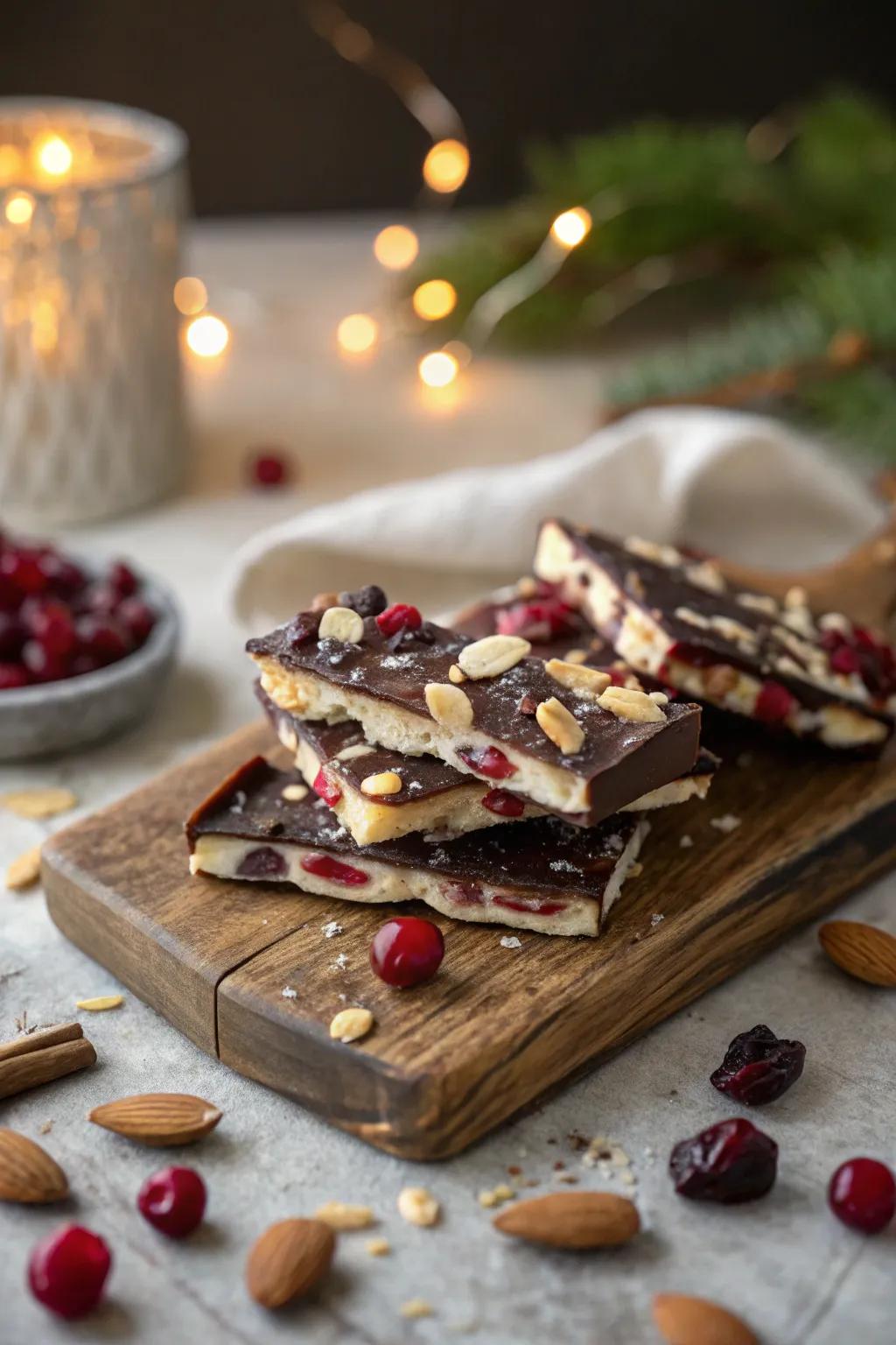 Sophistication meets flavor in this cranberry almond creation.