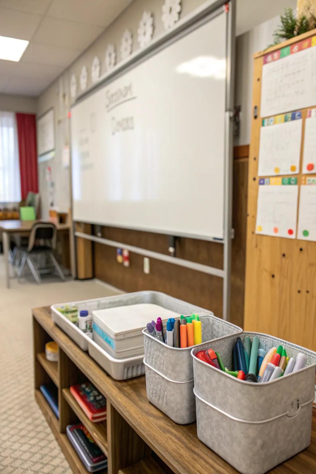 Stay organized with smart storage that keeps essentials at your fingertips. 🗄️ #ClassroomHacks #TeacherLife