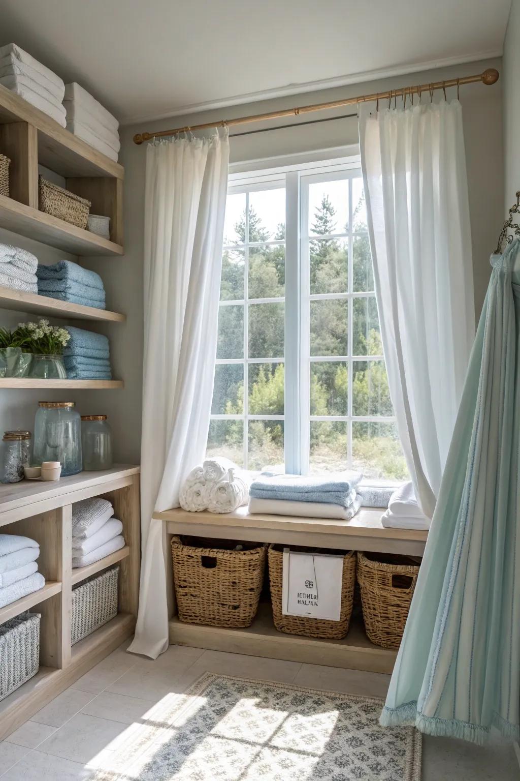 Let the sunshine in to brighten and expand your laundry nook.