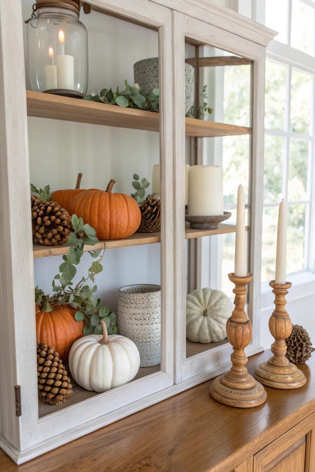 Seasonal swaps keep your curio cabinet fresh and festive throughout the year.