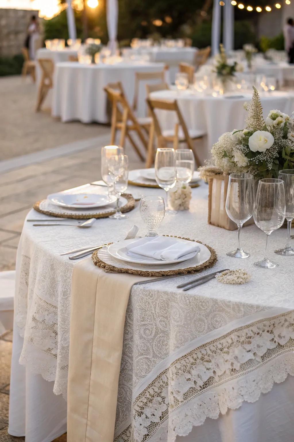 Create depth and texture by layering luxurious textiles.