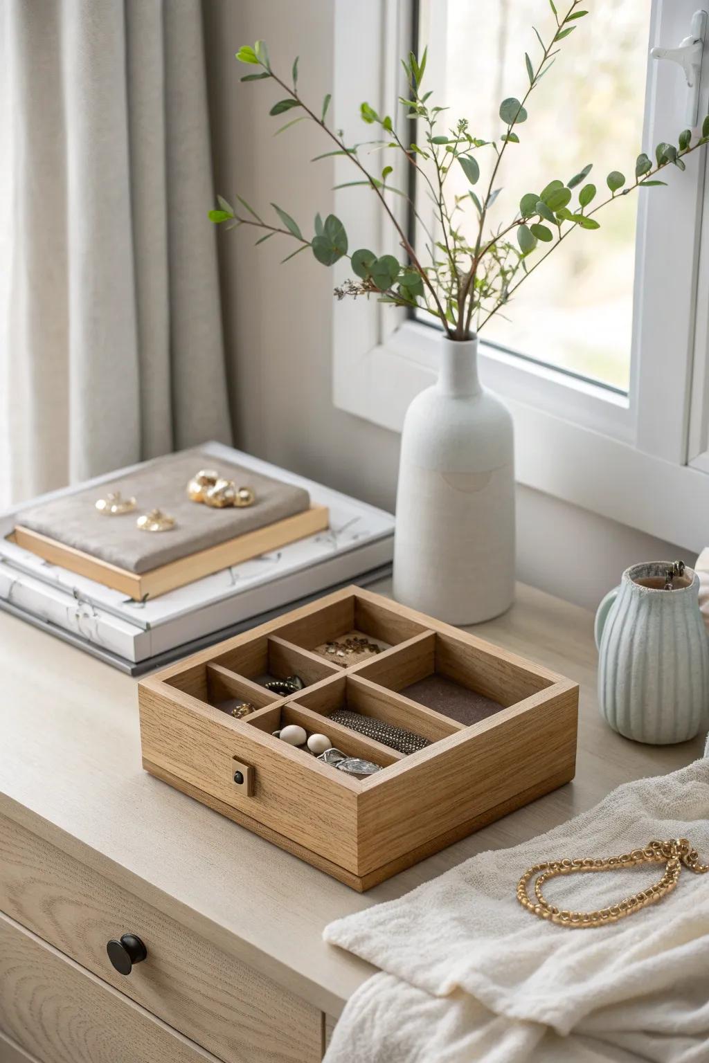 Embrace simplicity with minimal decor, creating a calm and uncluttered dresser space. 🌟 #Minimalism #DesignSimplicity