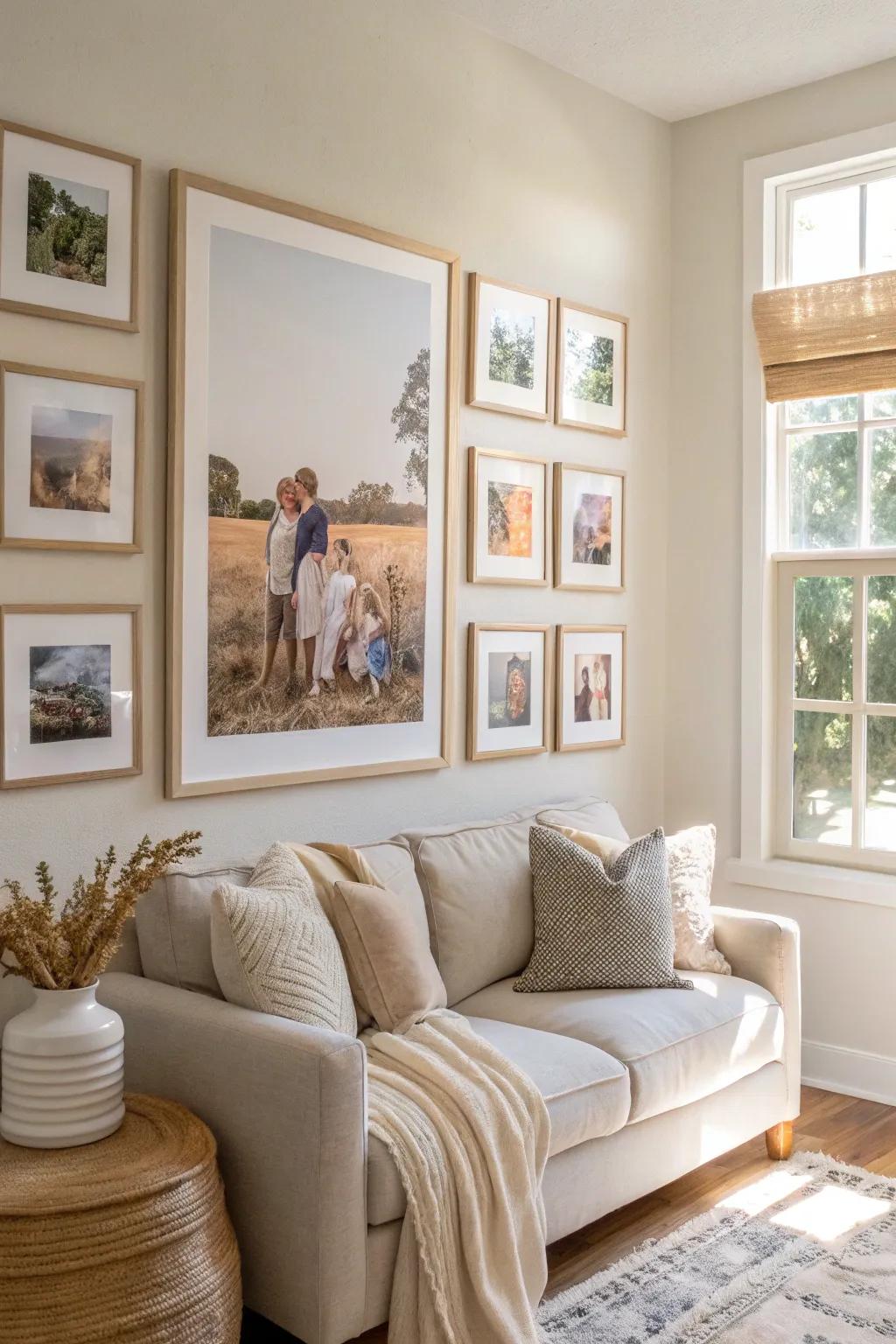 Make a statement with oversized canvas prints that capture the essence of your family moments.