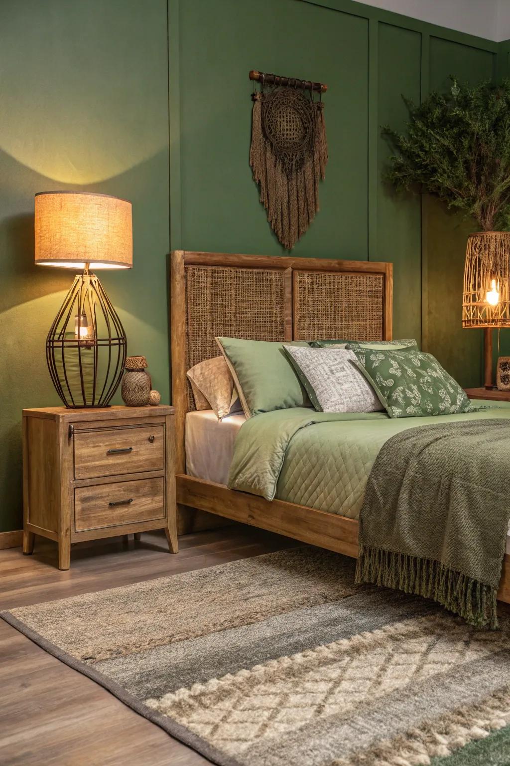 Ambient lighting sets the perfect mood for a soothing retreat.