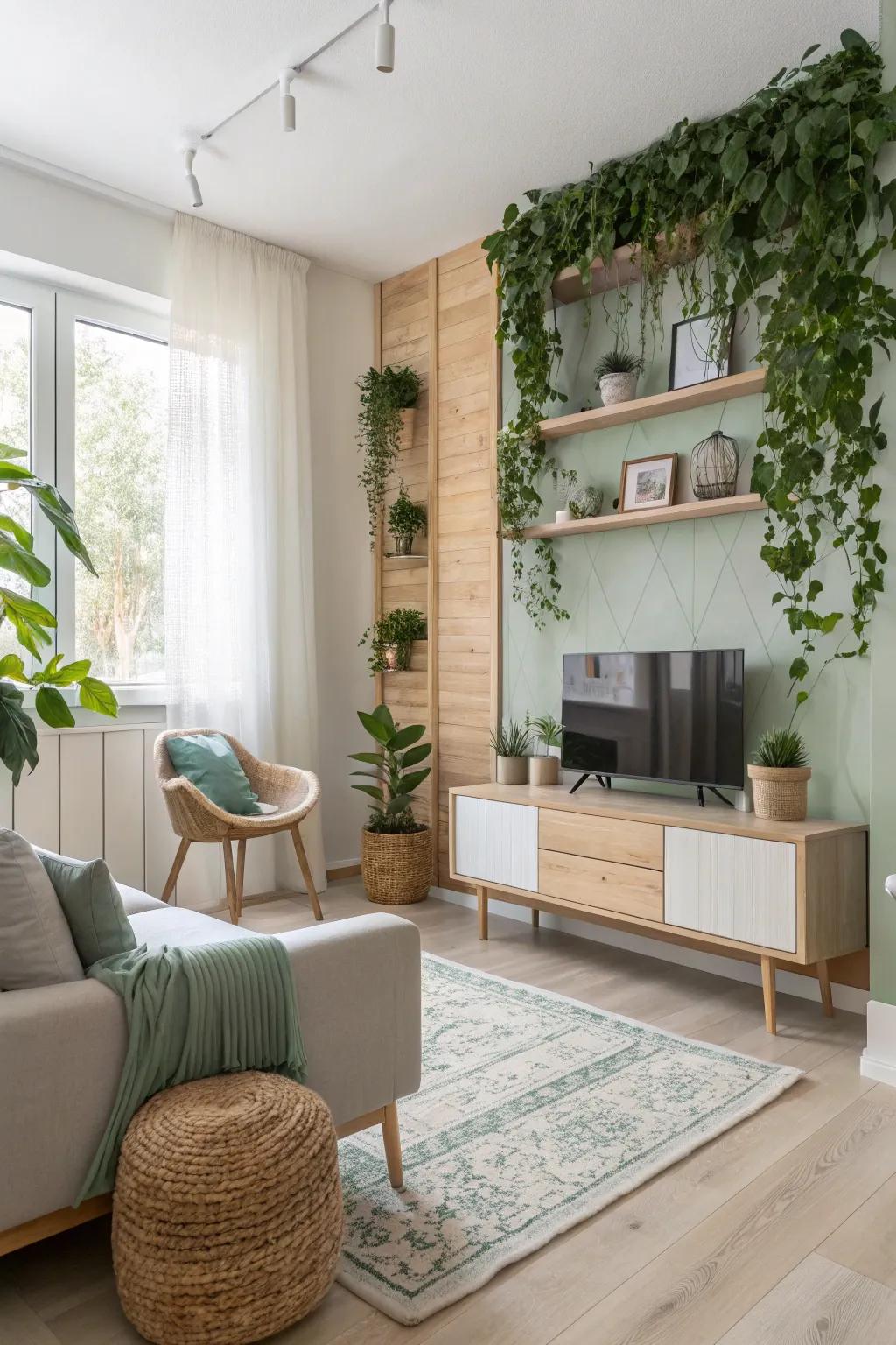 Bring life and color into your home with wall cladding that features integrated greenery.