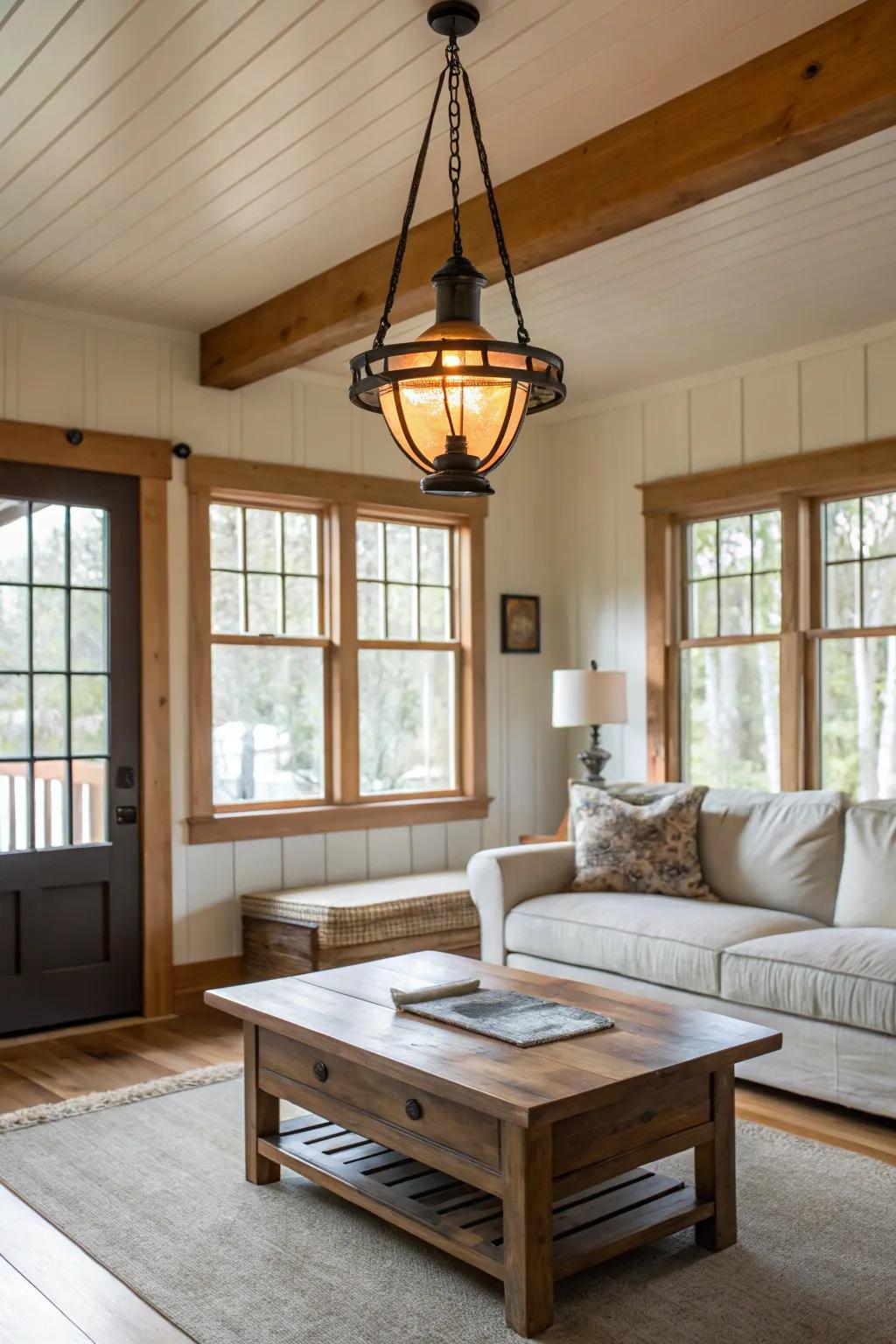 Lighting is not only functional but also a key design element in Craftsman homes.