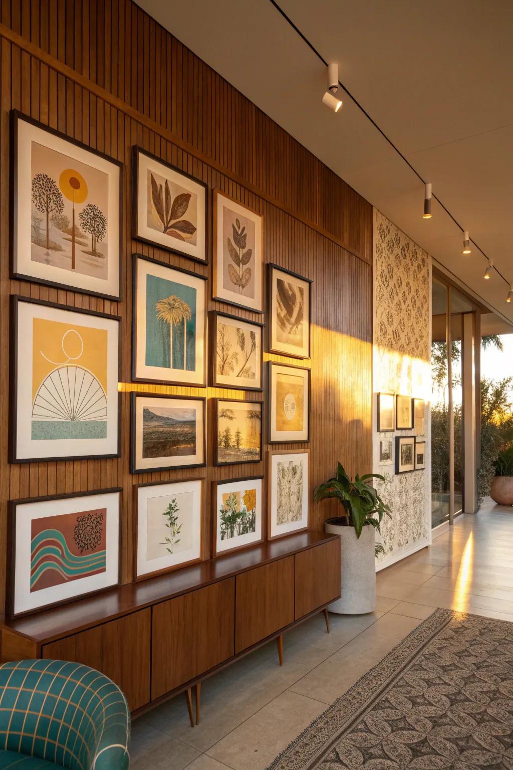 Curate a gallery wall that tells a story and becomes a dynamic focal point in your space.