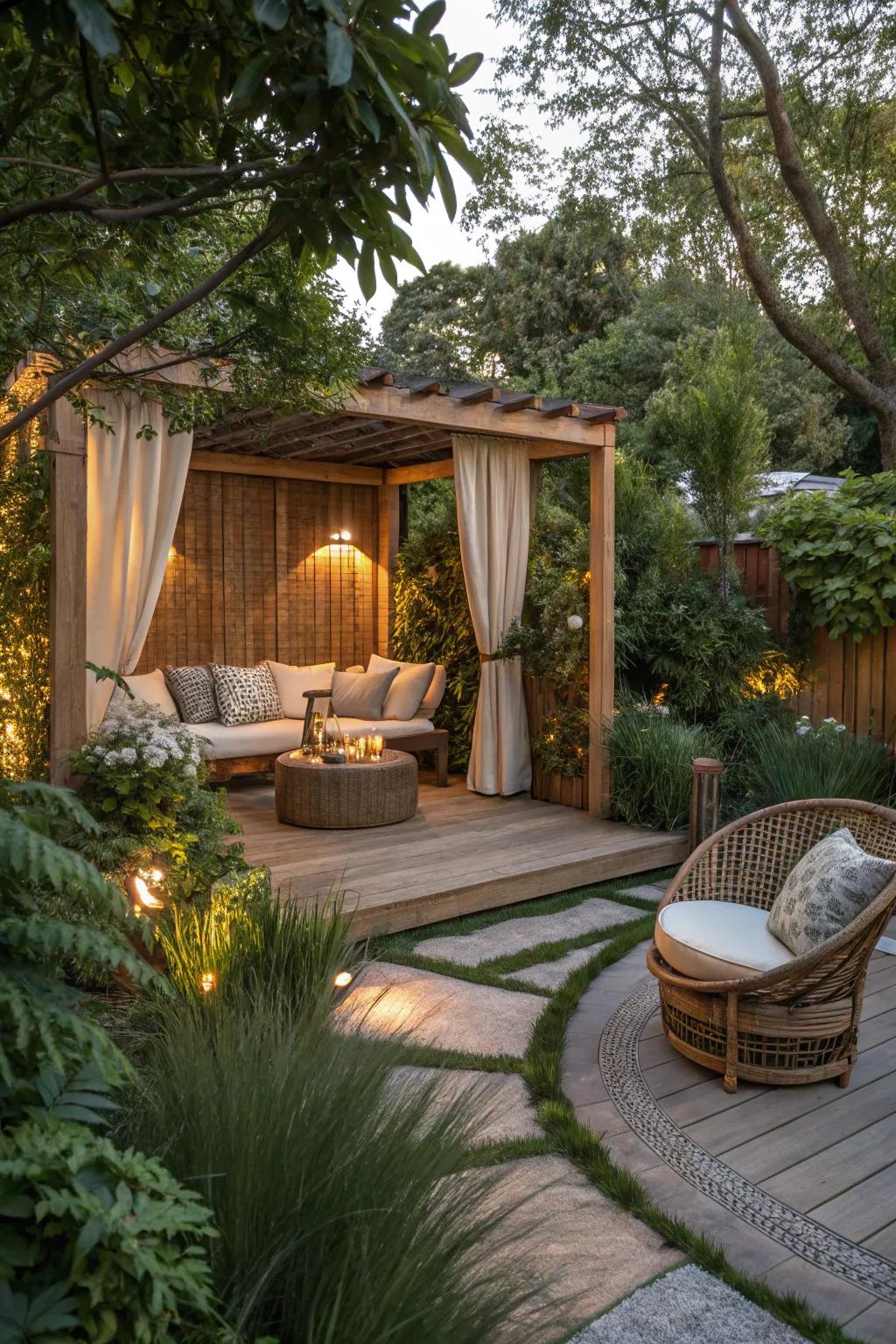 Find peace and tranquility in a garden retreat that soothes the soul.