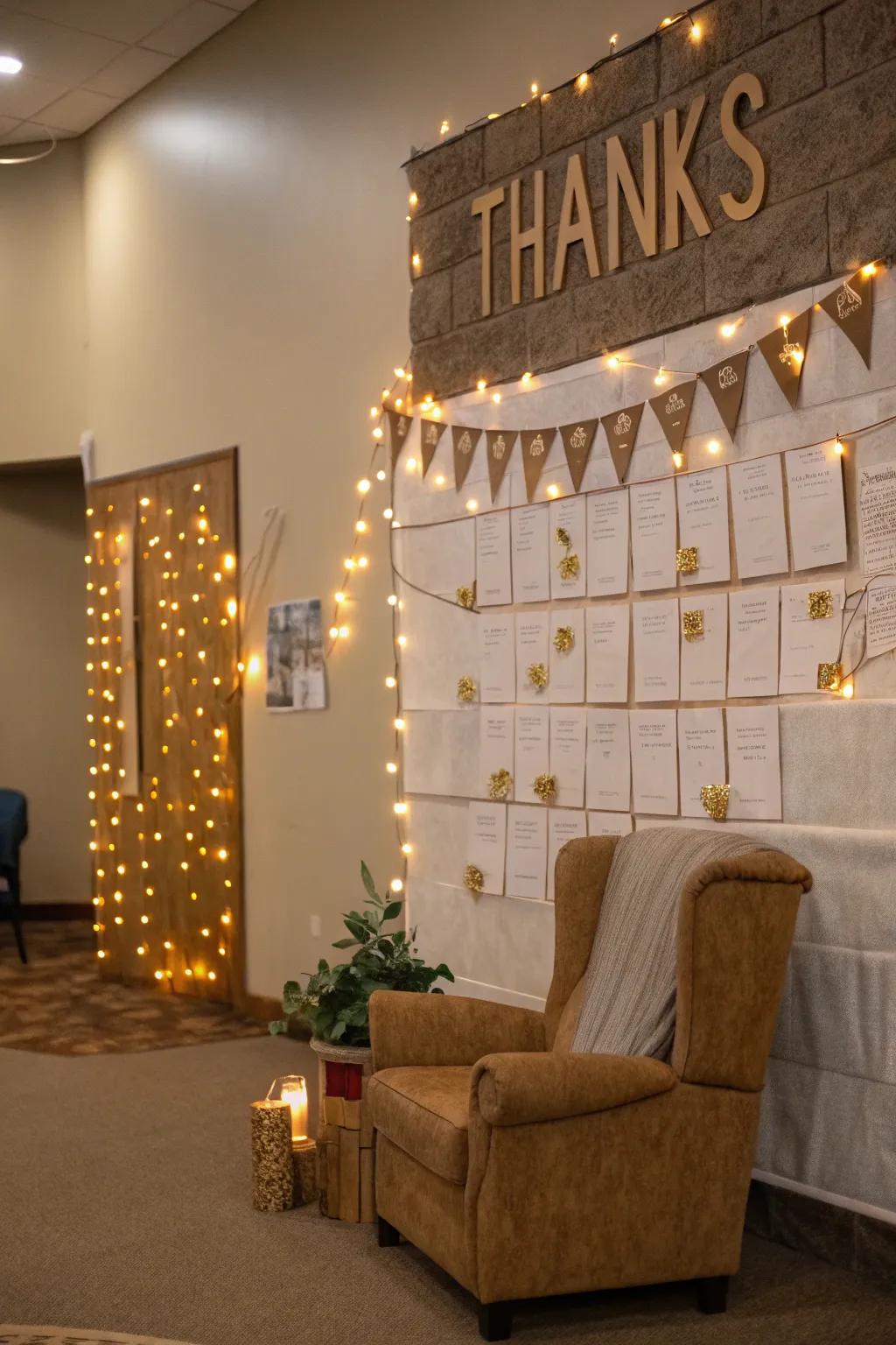 A glowing wall of gratitude to honor your pastor. 🌟 #WallOfThanks #CommunityLove