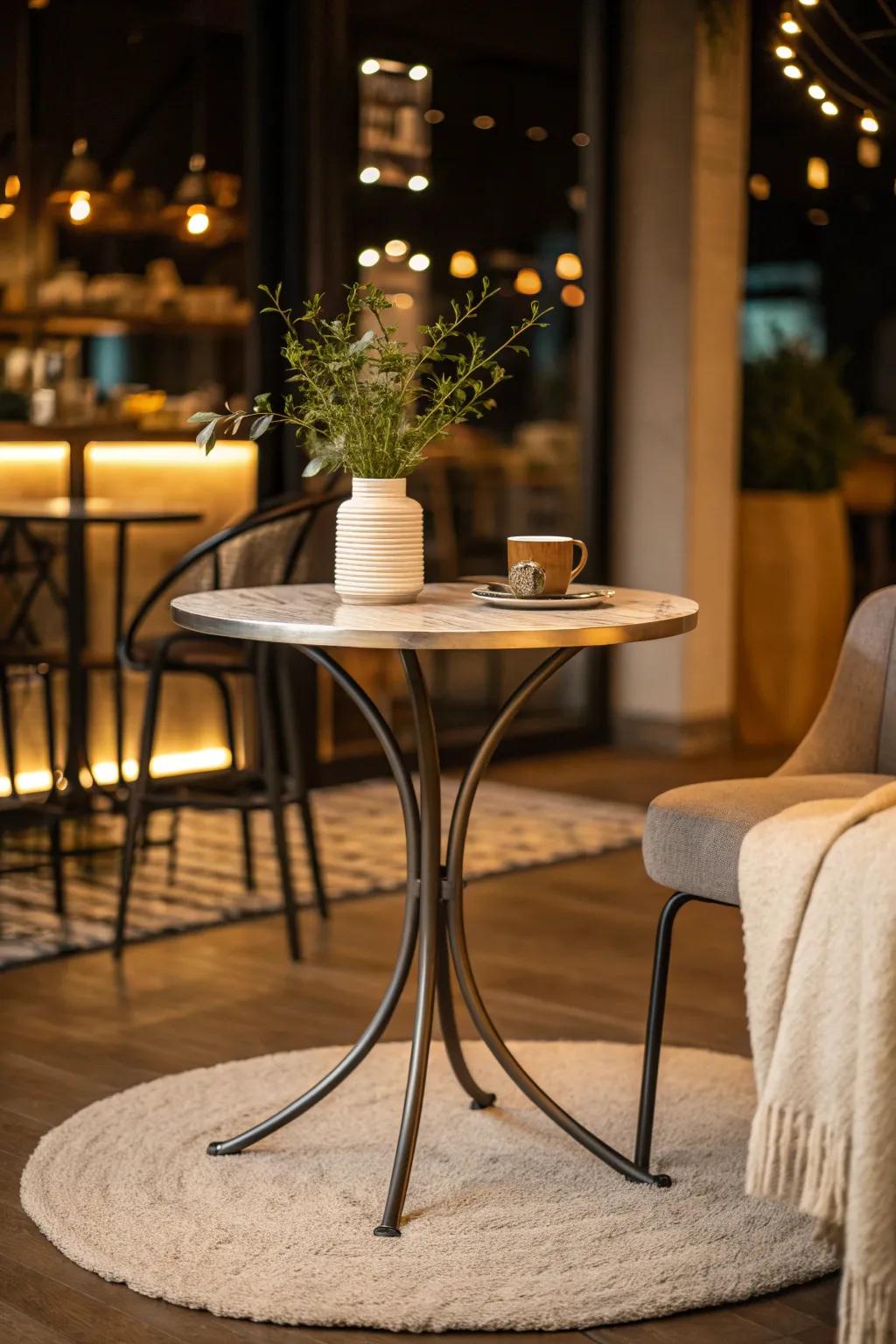 Simplicity at its finest, a minimalist steel base offers understated elegance.