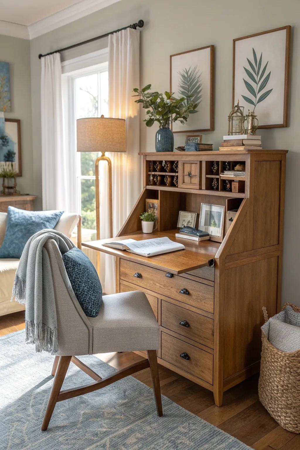 Unfold productivity with a Murphy desk that disappears when you're done.