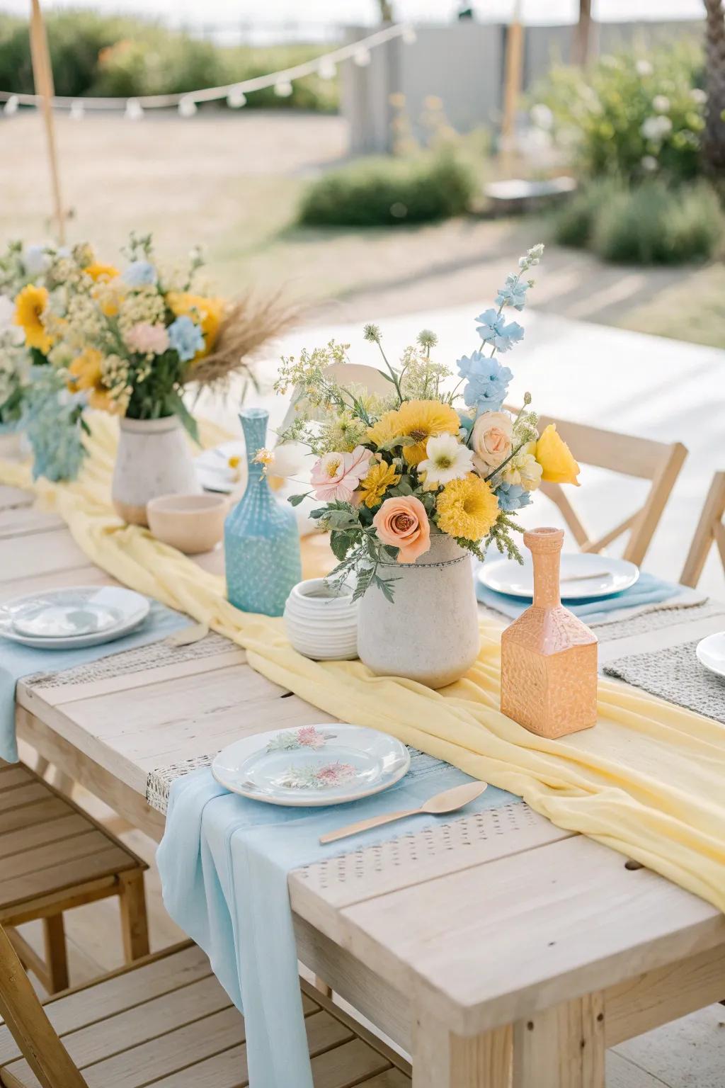 Evoke a joyful atmosphere with this fresh and inviting palette, perfect for sunlit garden weddings.