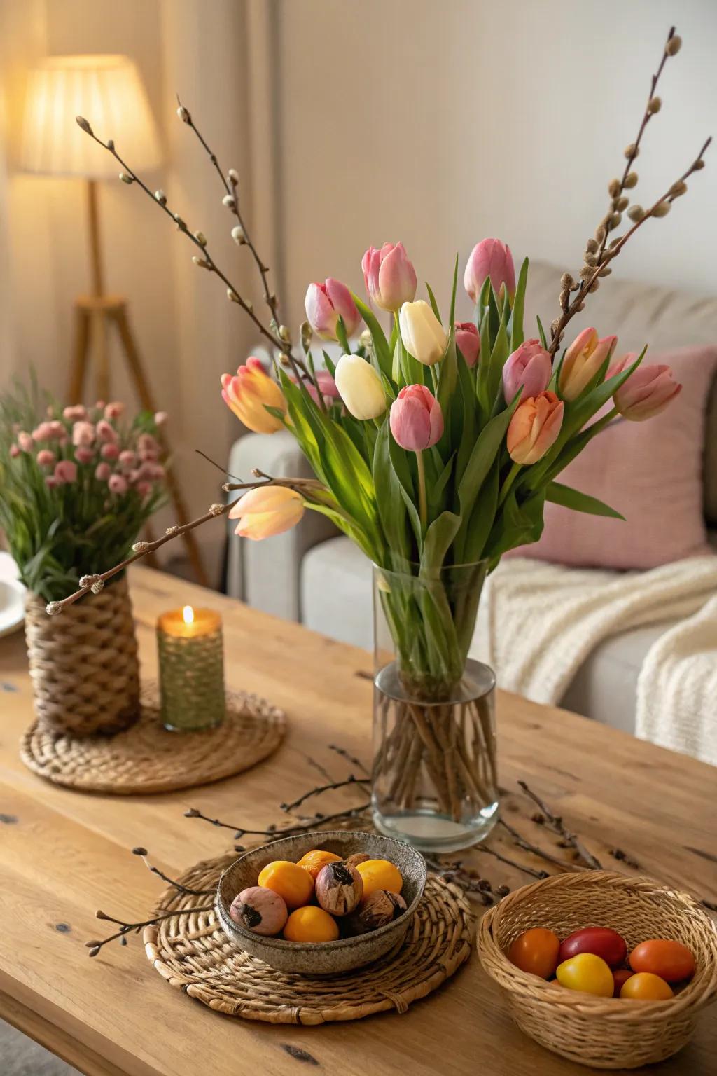 Create cohesive arrangements with seasonal themes and natural elements.