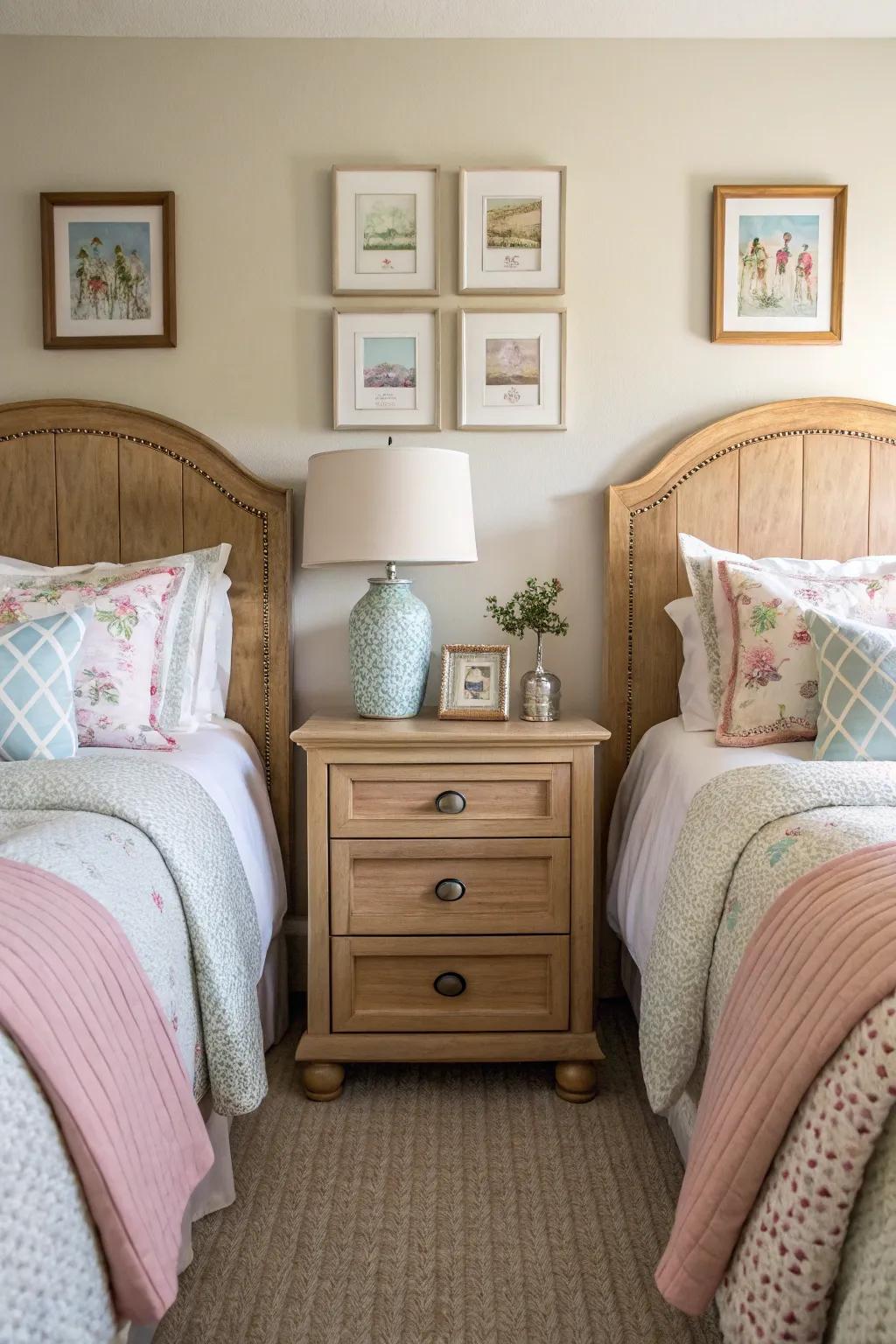 Balance unity and individuality with shared furniture and personal touches.