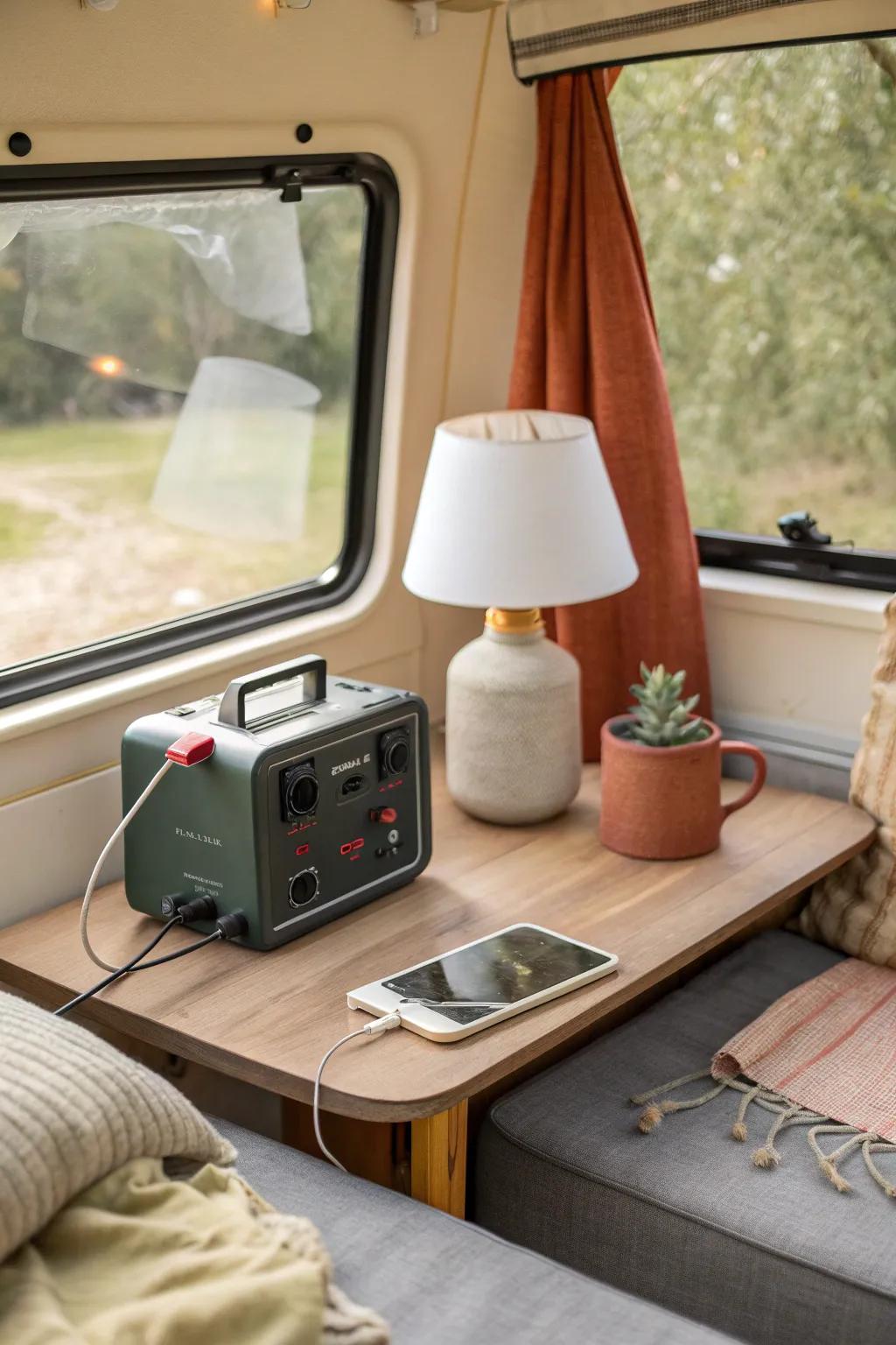 Power up anywhere with a portable power station, your travel tech essential. 🔋 #TravelTech #VanLife