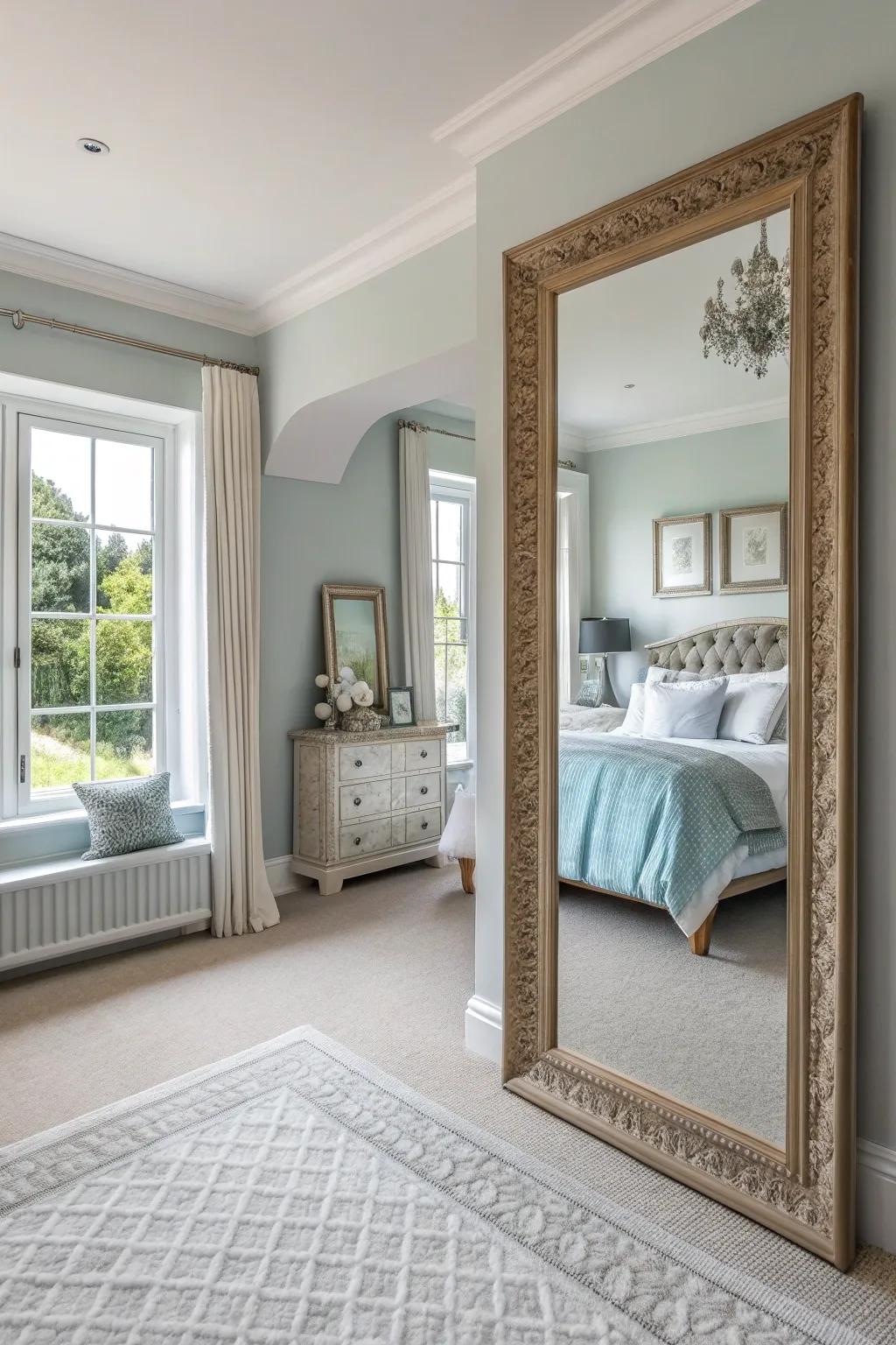 Mirrors are a designer's secret weapon for expanding space. 🪞 #InteriorDesign #Mirrors