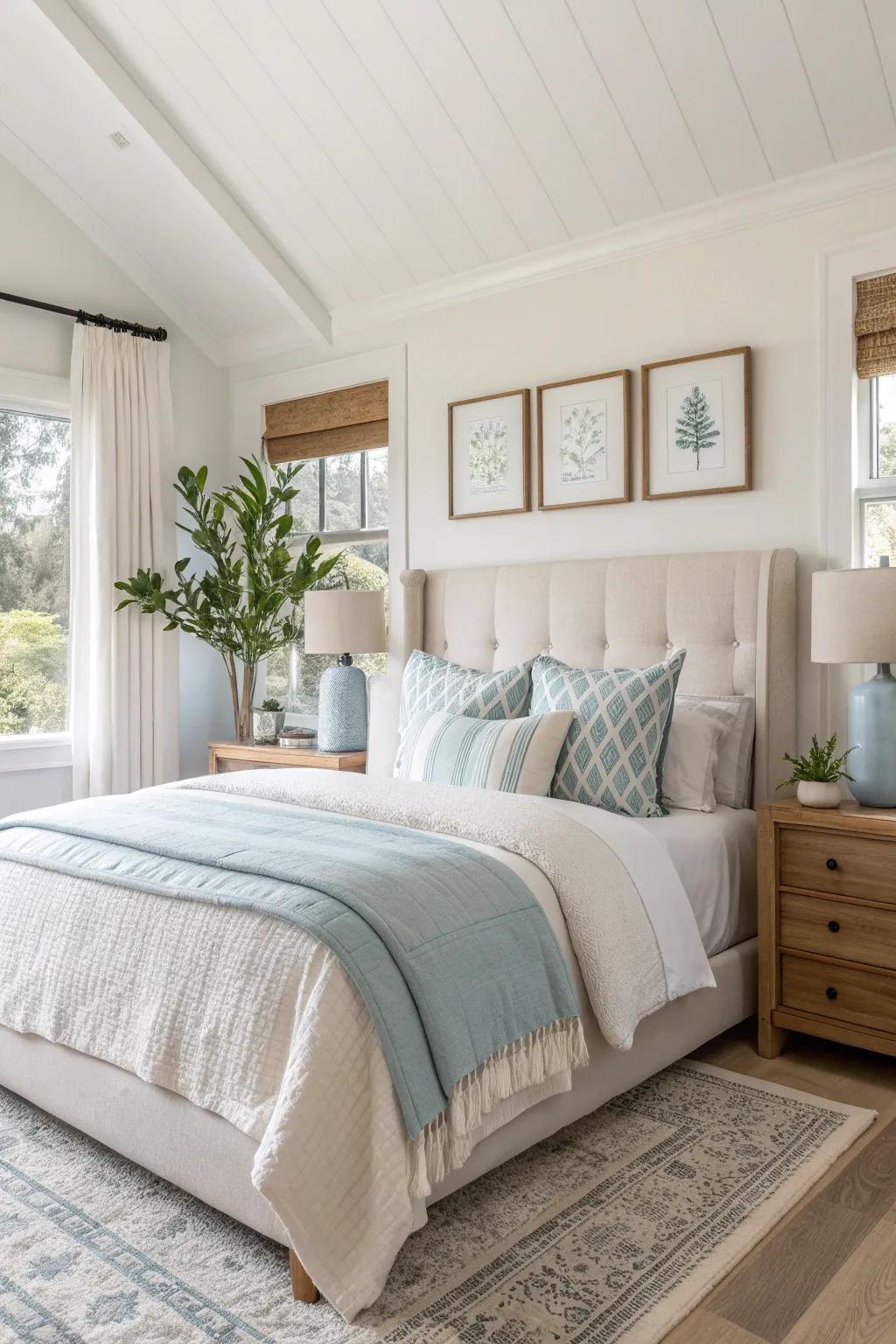 Create serenity with a cohesive color scheme that soothes the senses.