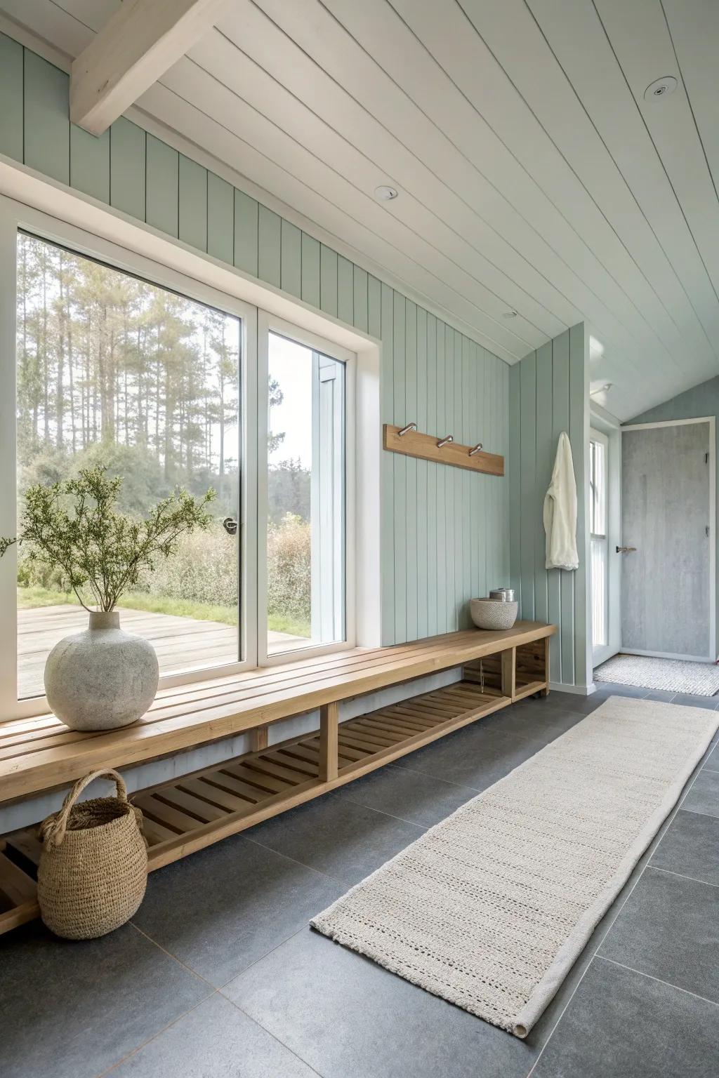 Sea salt hues create a refreshing and calming space, perfect for relaxation.