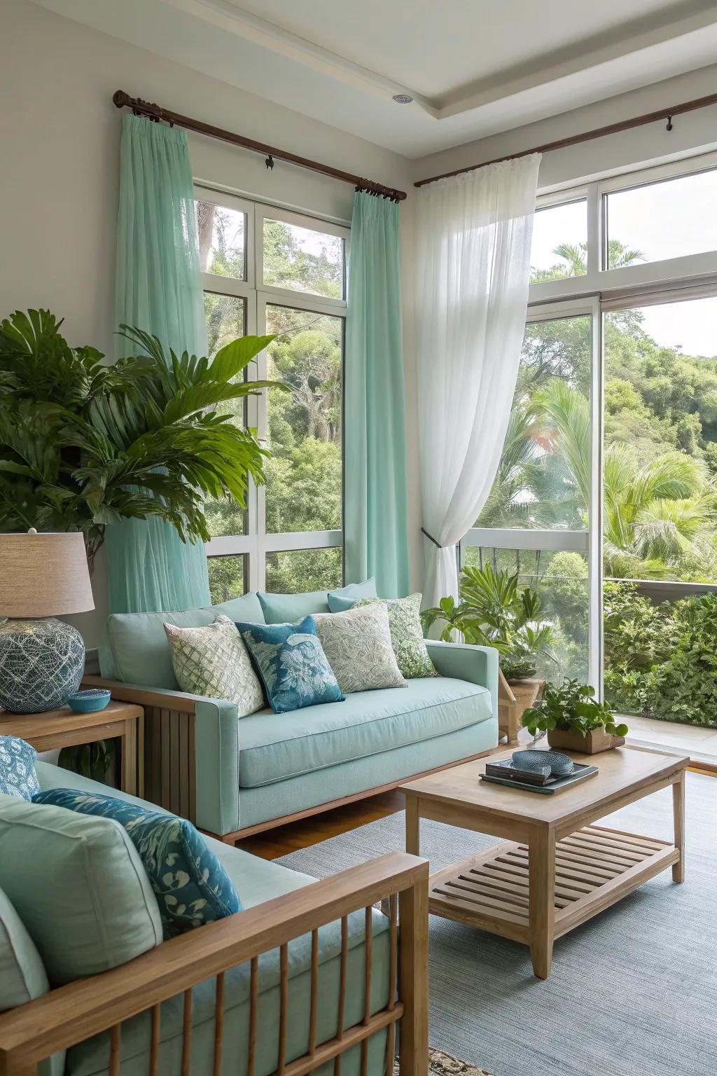 Natural light amplifies the beauty of blue and green hues in any space.