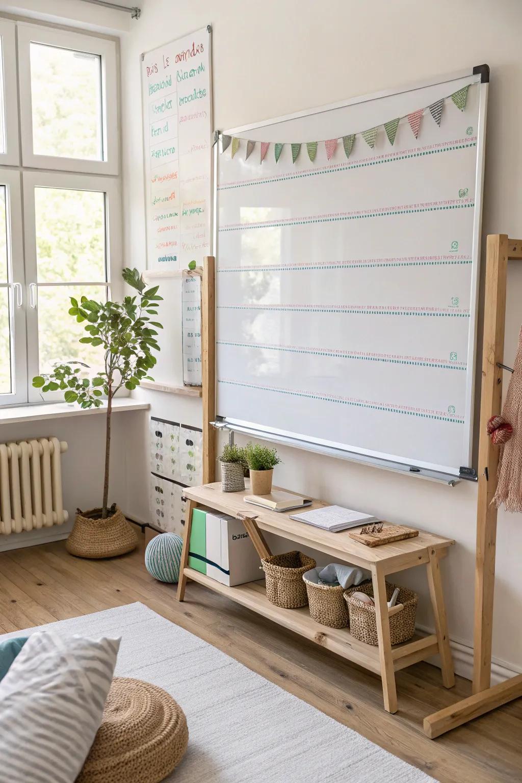 Add structure with washi tape lines that guide written content beautifully.