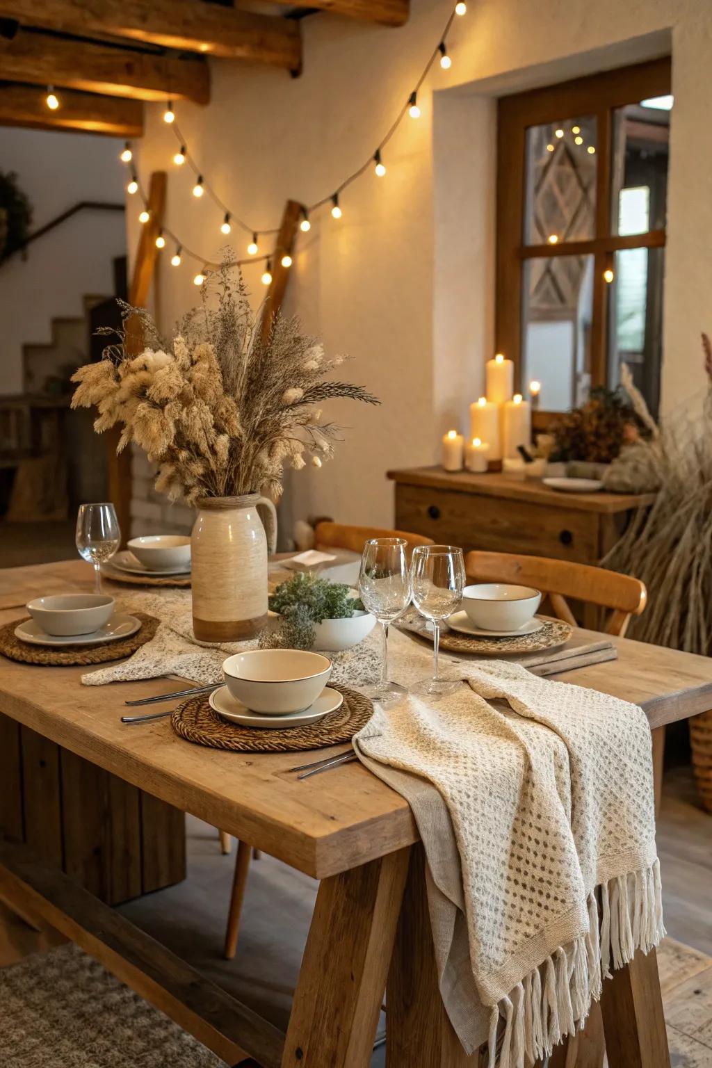 Rustic charm meets classic elegance in this beautifully curated setting.