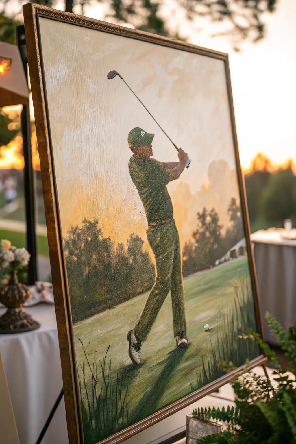 Celebrate iconic golfing moments through art.