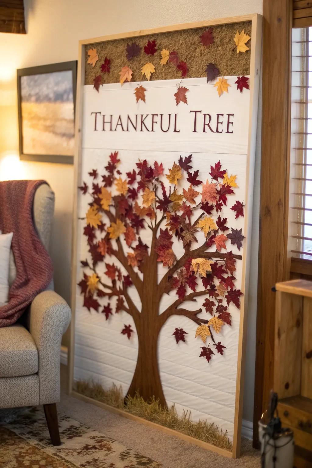 Count your blessings on a Thankful Tree this fall. #Gratitude #AutumnBlessings