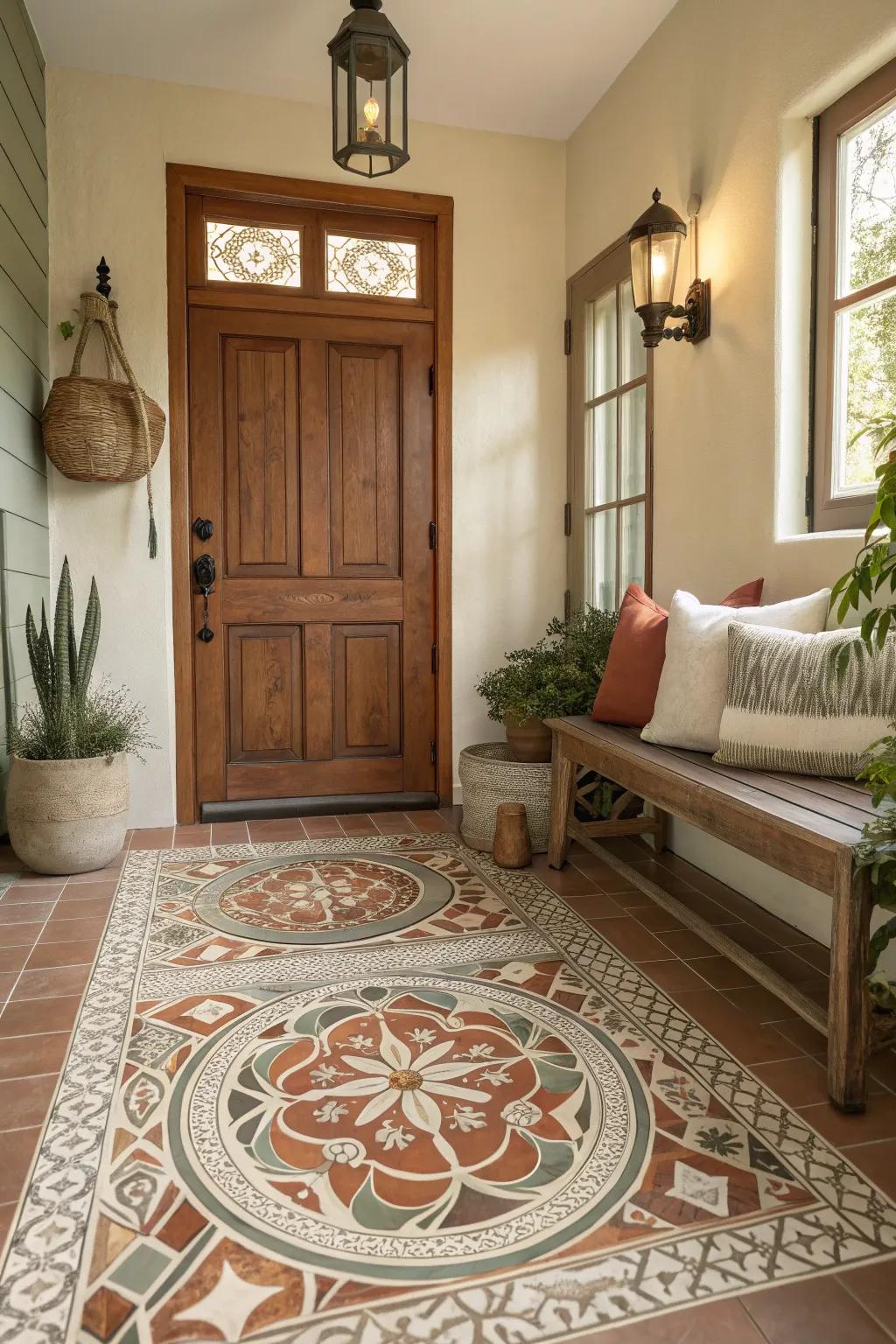 Earthy tones bring warmth and comfort to any entryway, creating an inviting feel.
