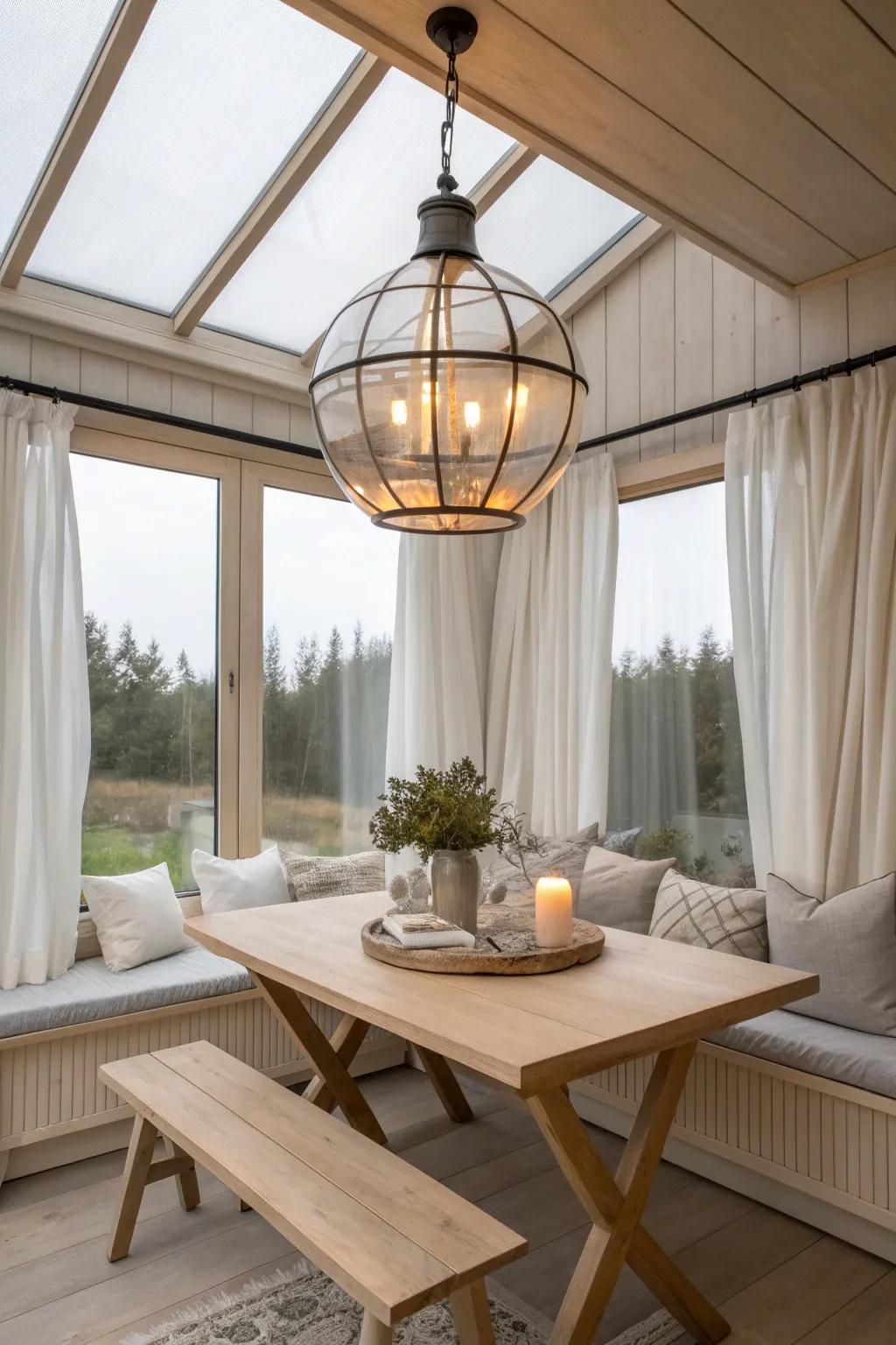 Frosted glass fixtures diffuse light beautifully, perfect for creating a cozy ambiance.