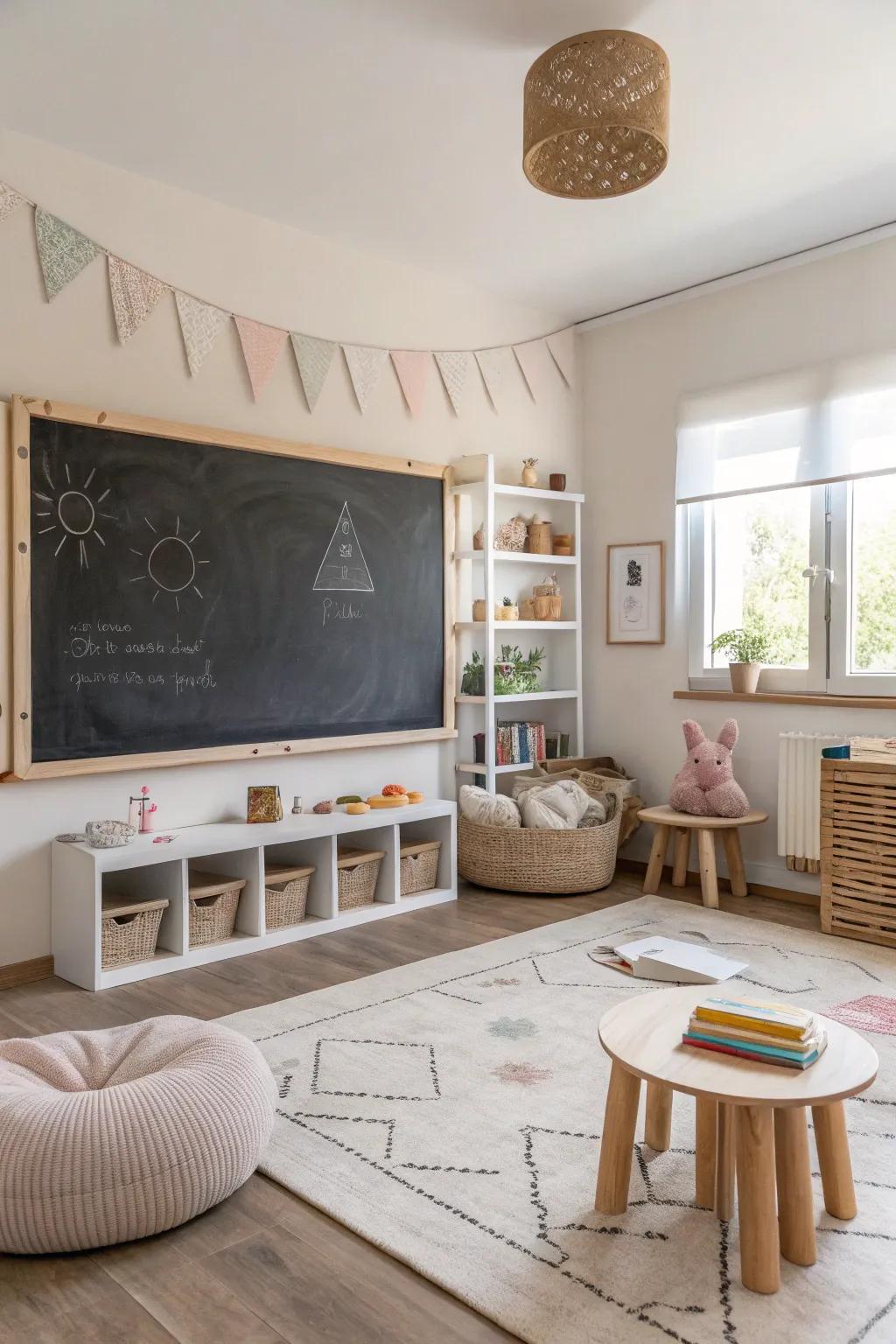 Interactive walls inspire creativity and learning during playtime.