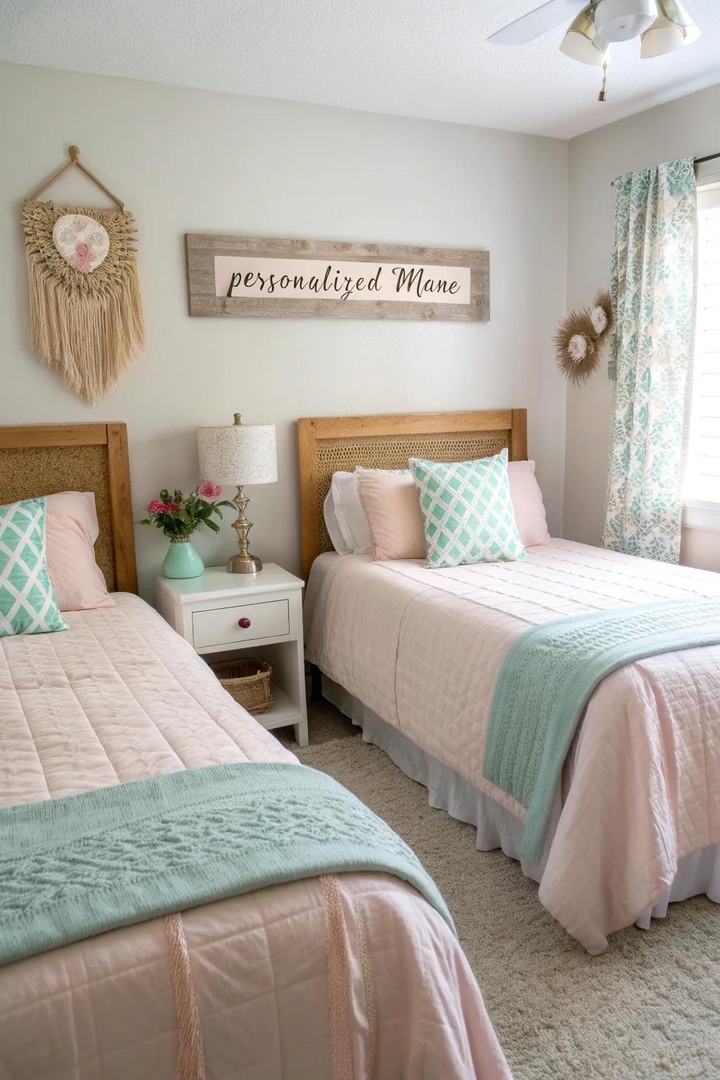 Personal touches in decor make shared rooms uniquely yours.