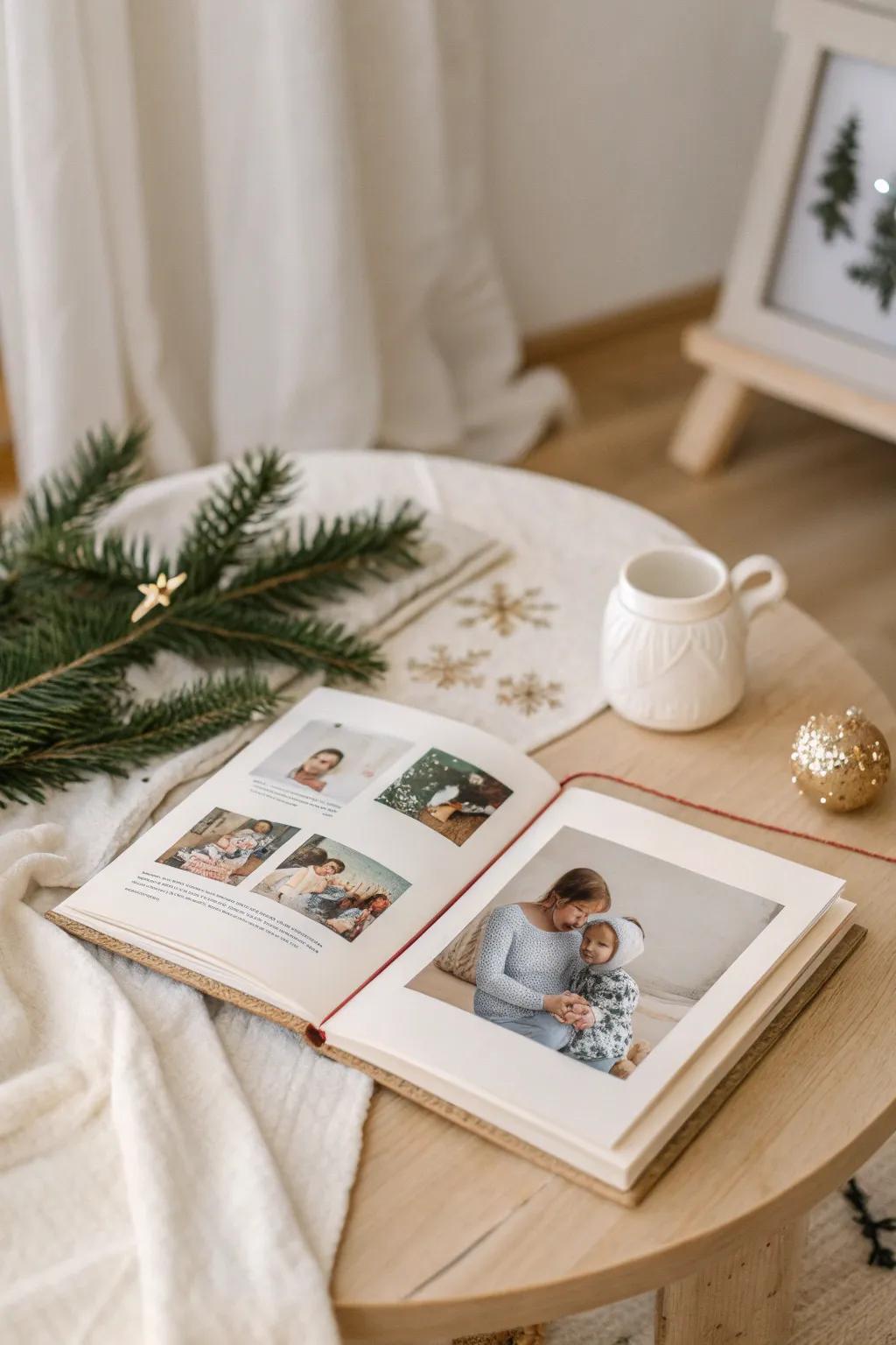 Remember every magical moment with a dedicated photo album of baby's first Christmas.