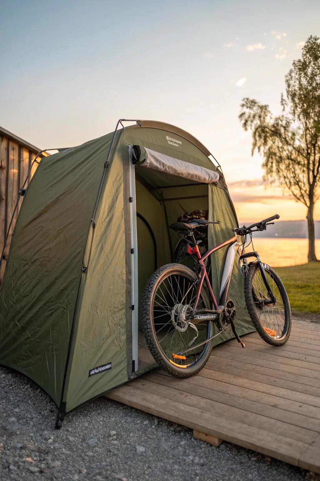 Discover the convenience of bike storage tents that offer quick and reliable weather protection.