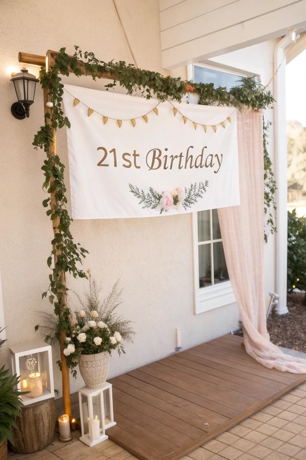 Celebrate in style with a personalized banner that highlights your special day. 🎉 #PersonalizedParty #BannerDecor