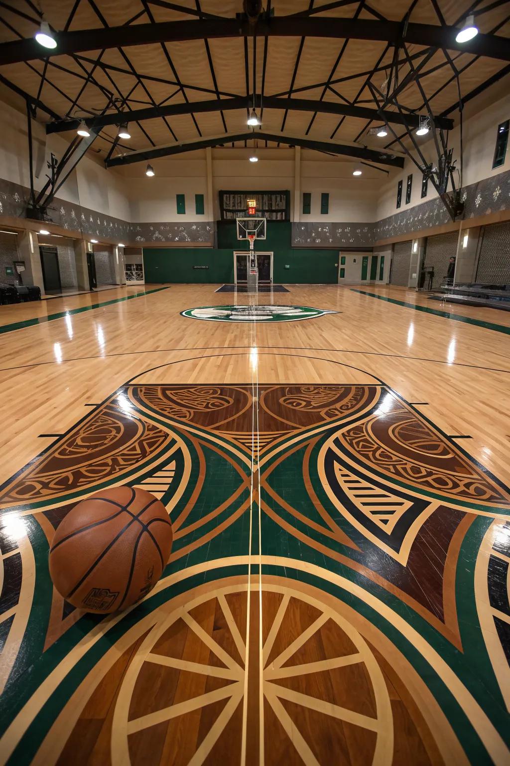 Optical illusions add a playful and intriguing element to your court. 🎭🔮 #OpticalIllusion #DesignMagic