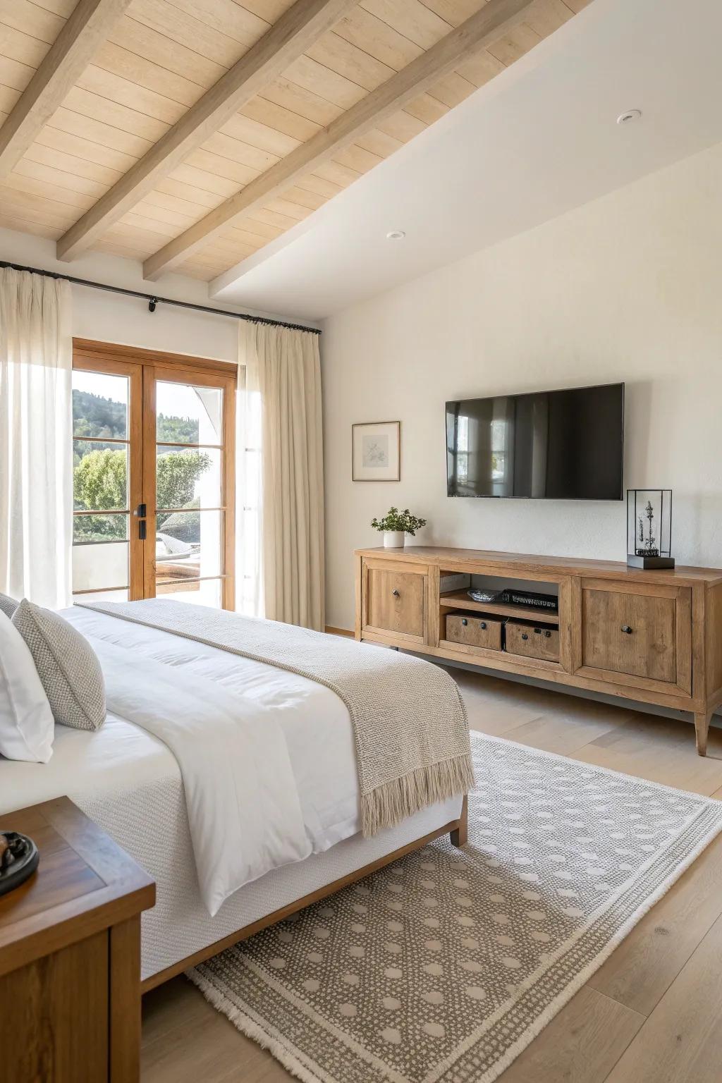 Modern accents add sophistication and style to your bedroom suite.