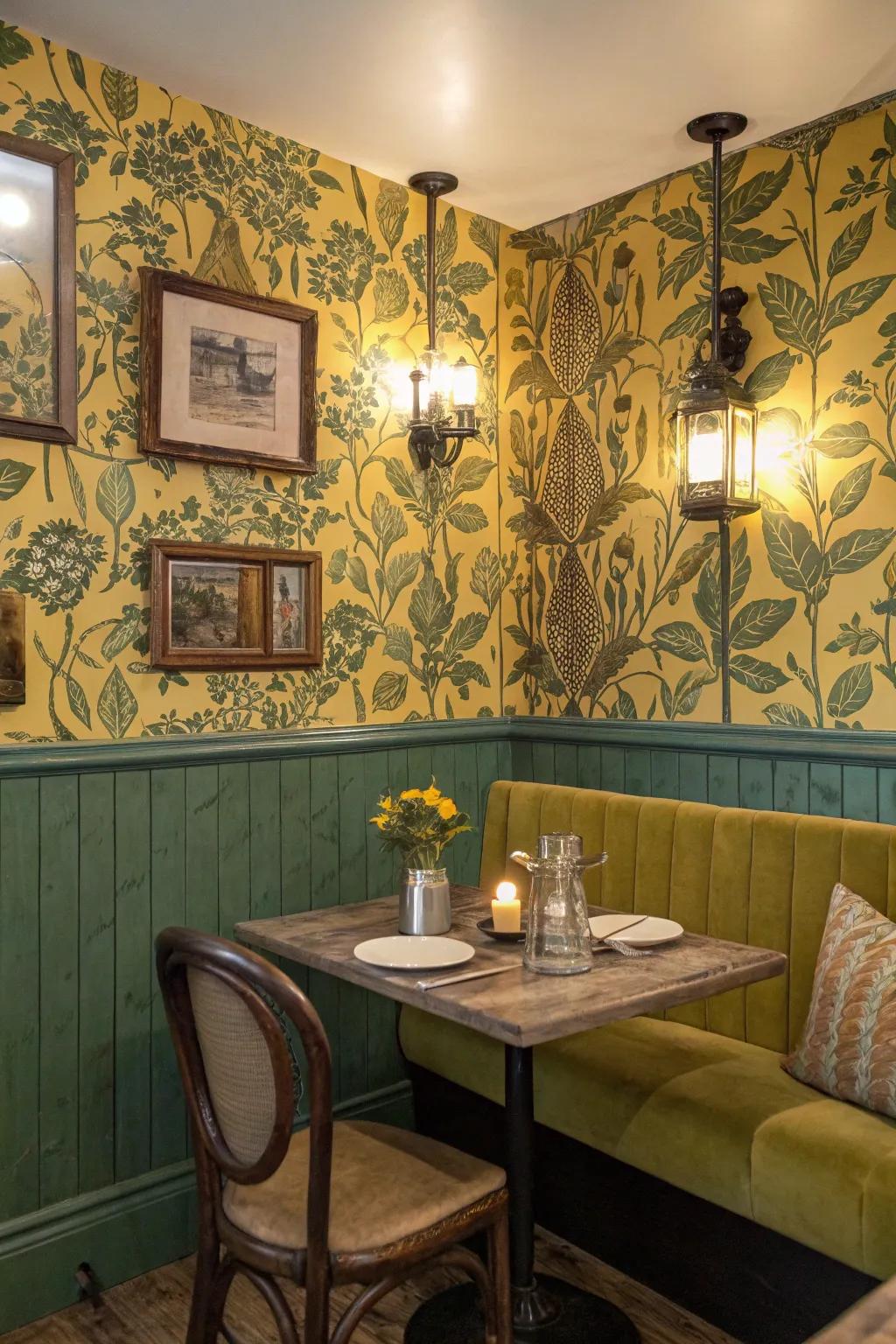 Dare to be different with creative wall treatments that make a bold statement. #WallArt #CreativeSpaces #ColorfulInteriors