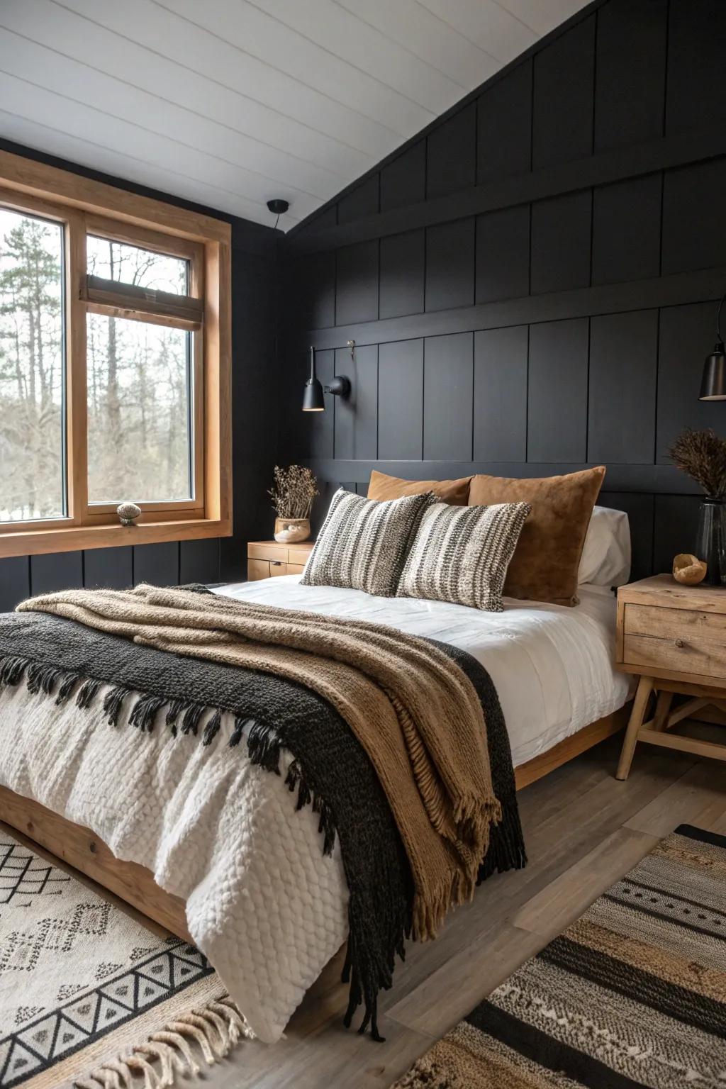 Layered textures create a cozy and inviting atmosphere in your bedroom.
