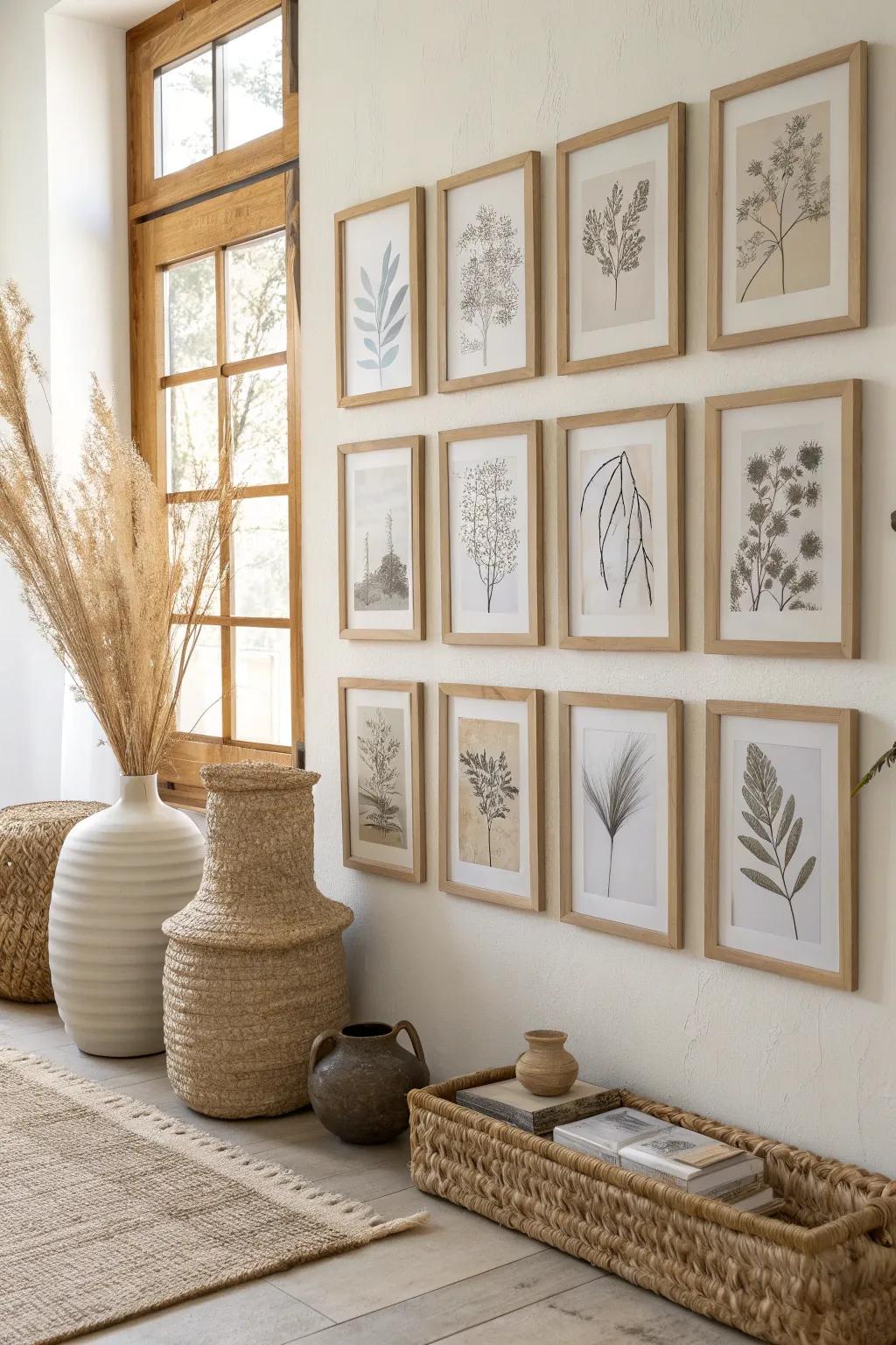 Refresh your space each season with new art and photos. 🍂 #SeasonalDecor #FrameWall #CozyHome