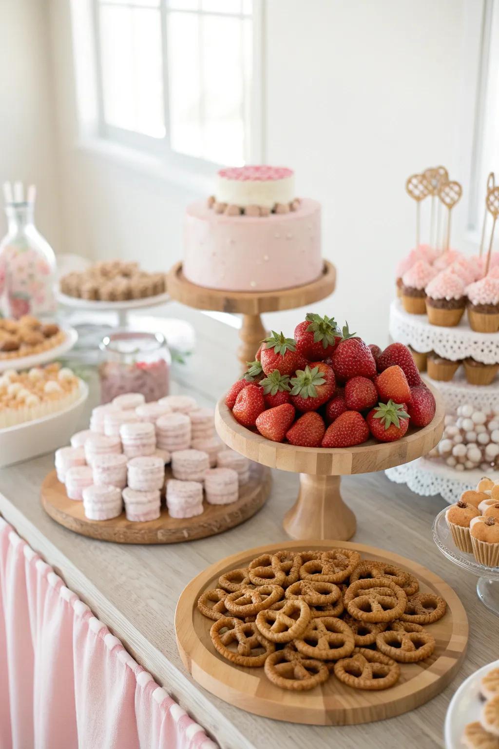 A variety of flavors keeps guests coming back for more. Mix it up with sweet and savory combinations! #SnackMix #EntertainingIdeas