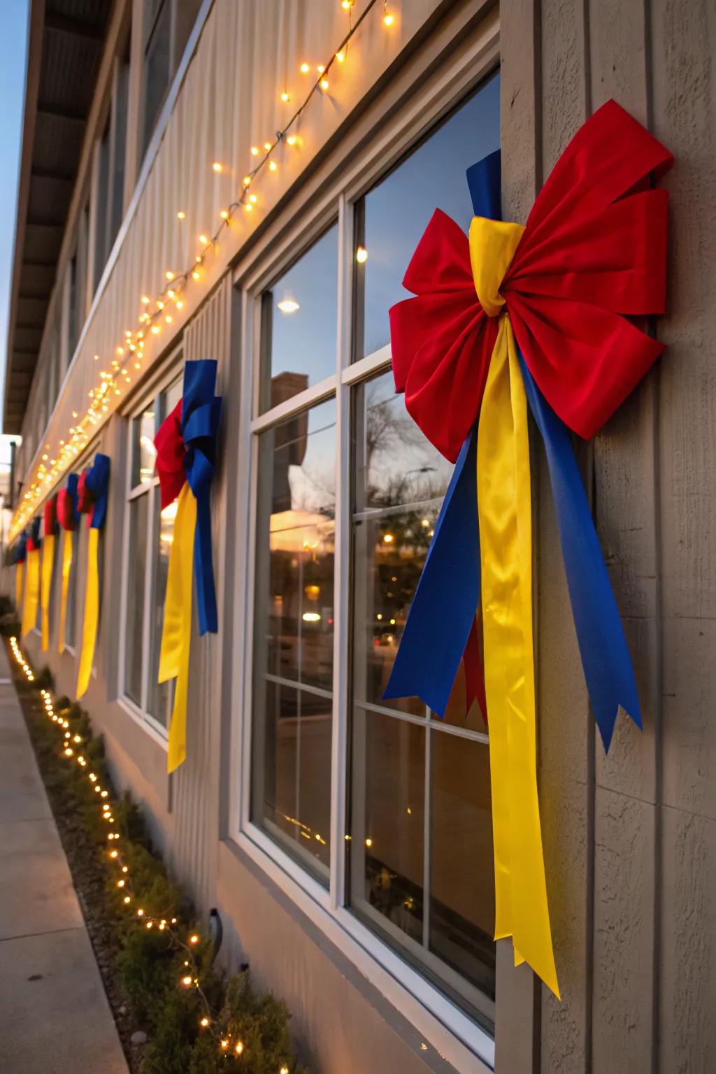 Make a bold statement with breathtaking bows on your windows. 🎀🏡 #FestiveDecor #OutdoorInspiration