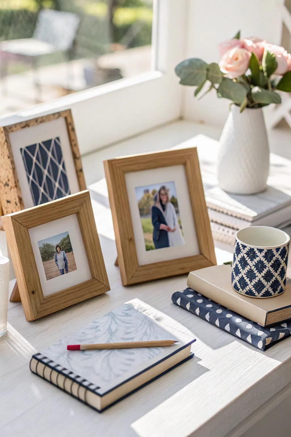 Cherish your memories by making them a part of your daily workspace.