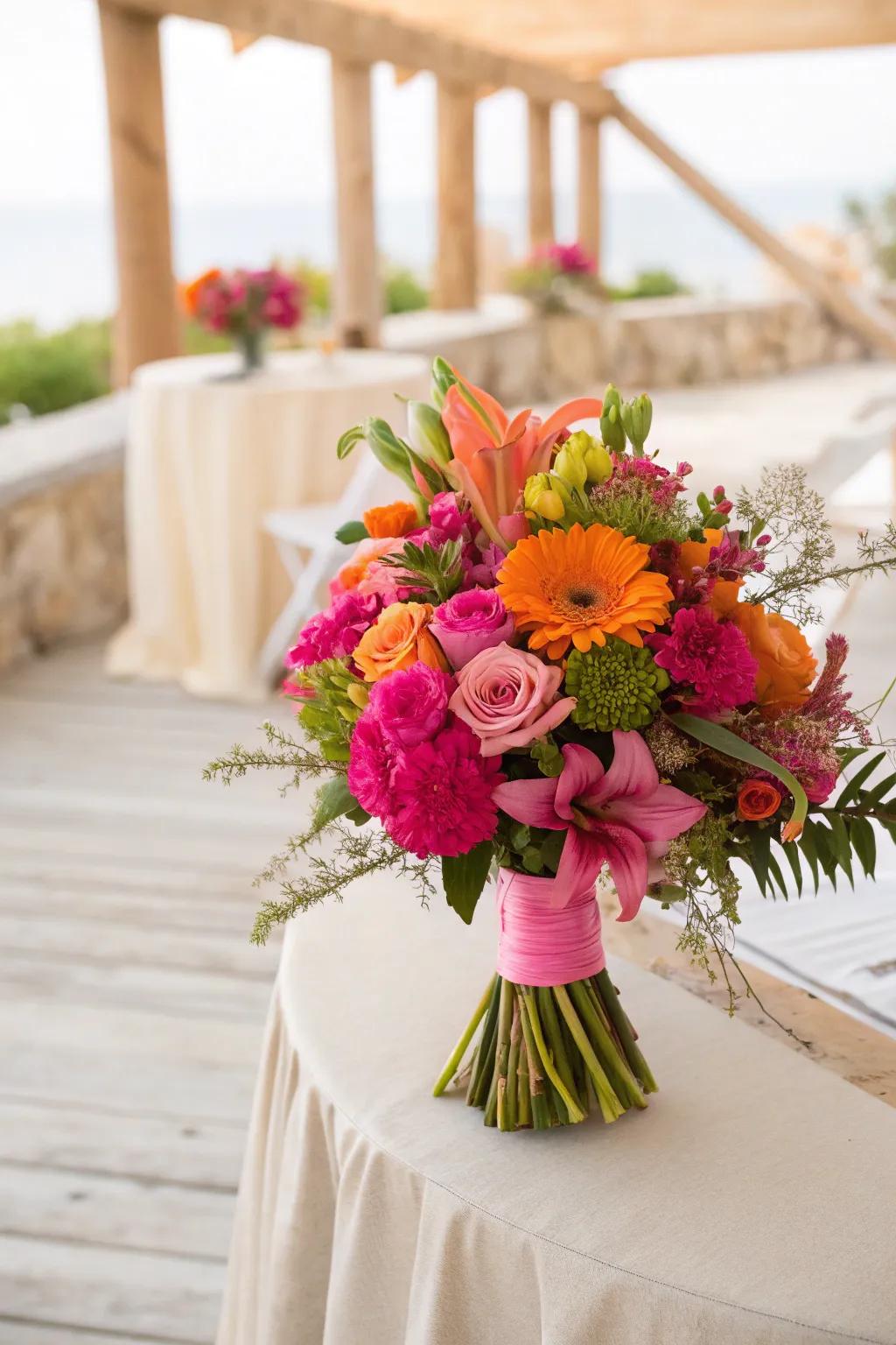 Capture summer's vibrant spirit with this bold and energetic color combination. 🌸🌺 #SummerVibes #BoldColors