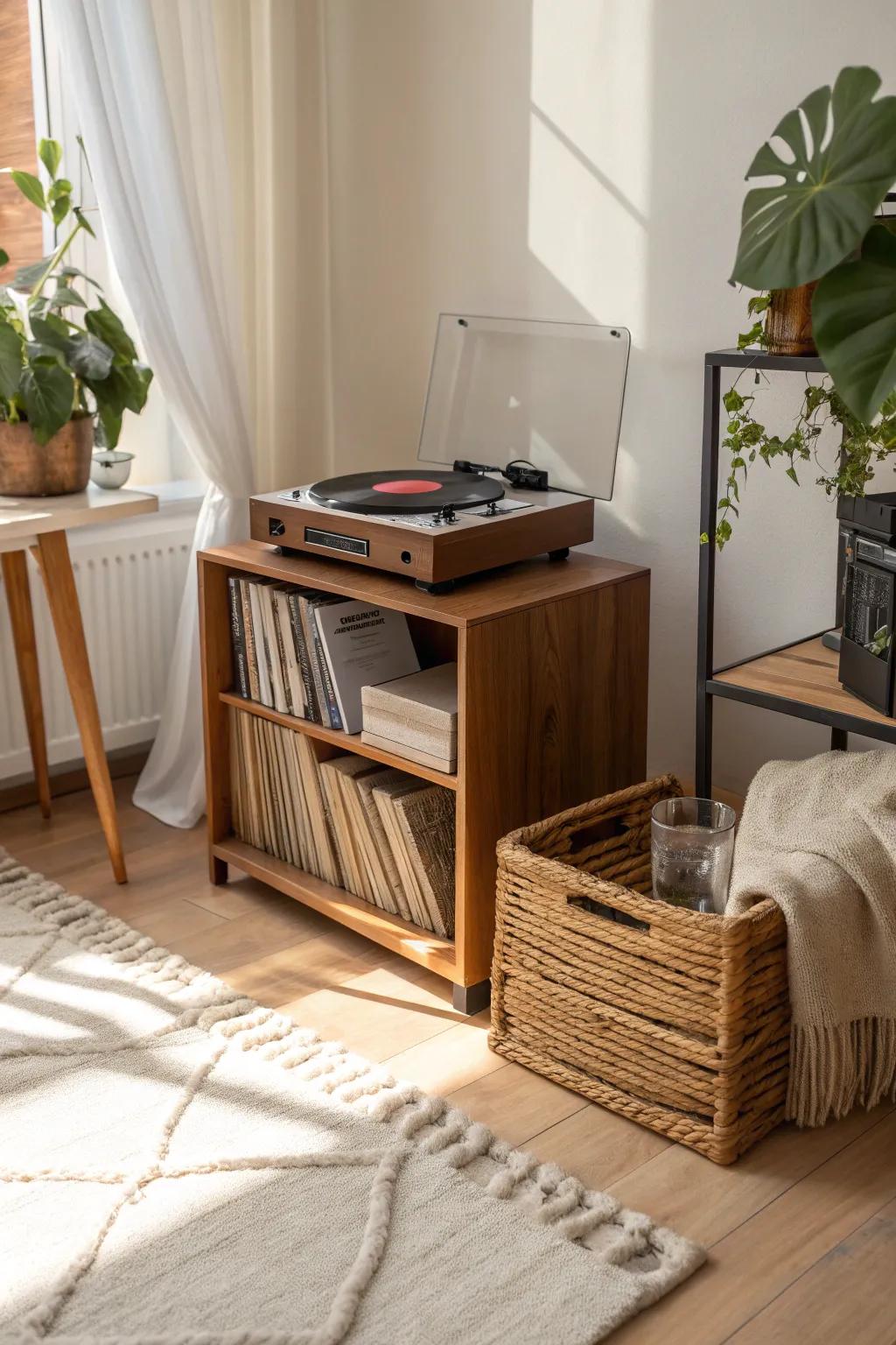 Highlight your record player with a stylish, dedicated stand.