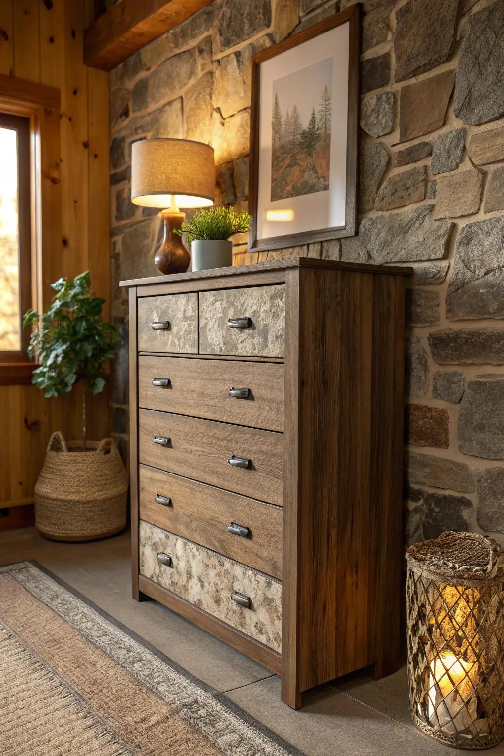 Infuse your space with rustic charm and natural textures.