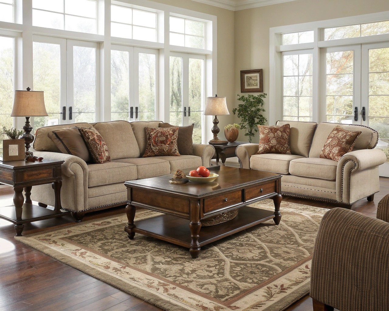An optimized furniture arrangement enhances the flow and functionality of your living room space.