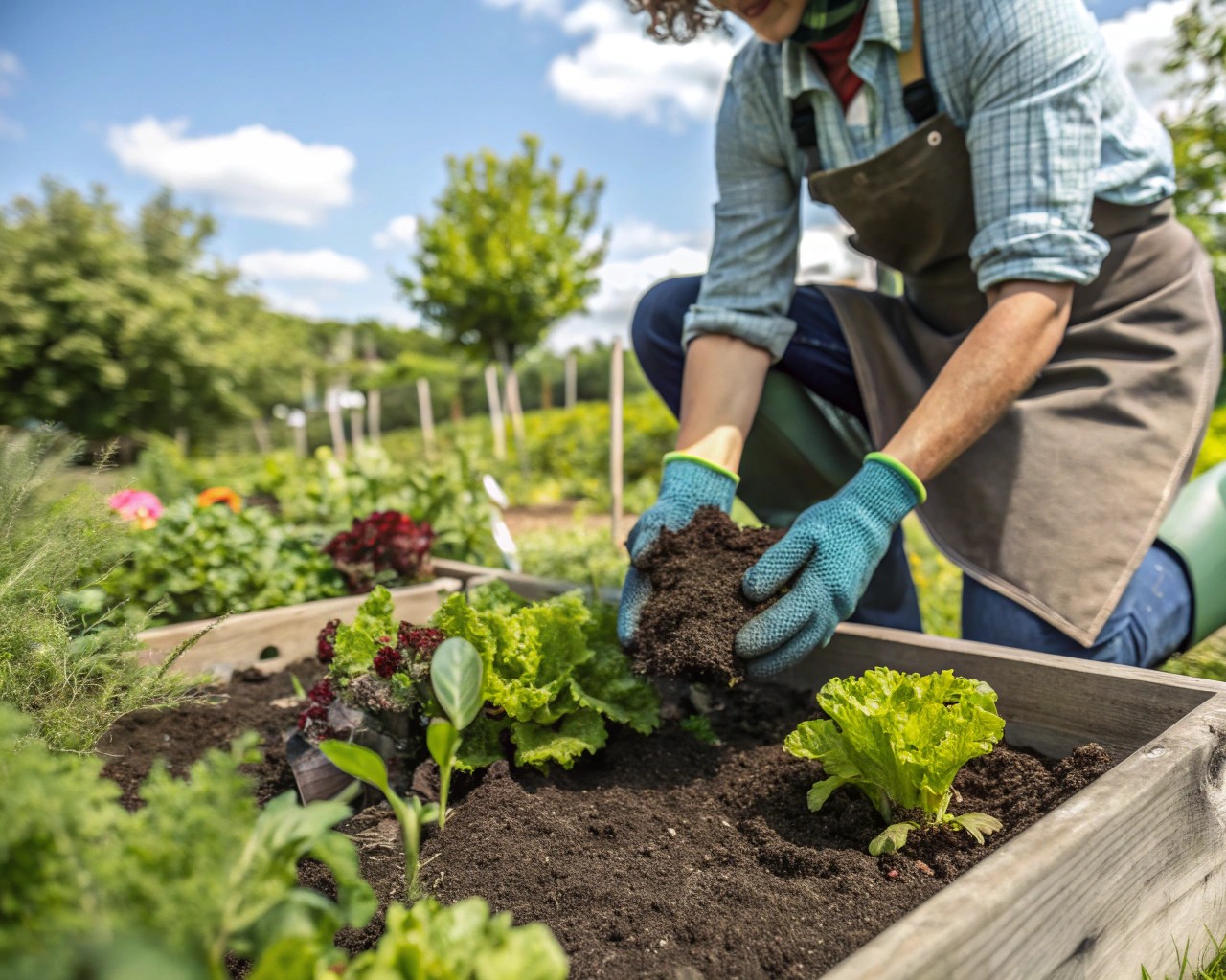 Composting turns waste into nutrient-rich soil amendments, enhancing garden sustainability.