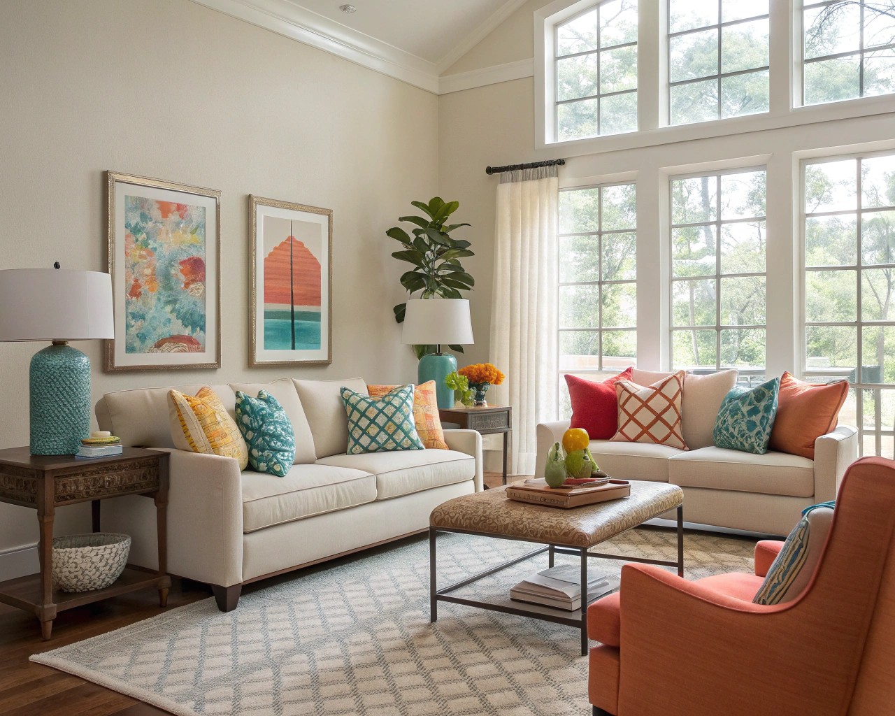 Master the 60-30-10 color formula for a balanced and vibrant room design.